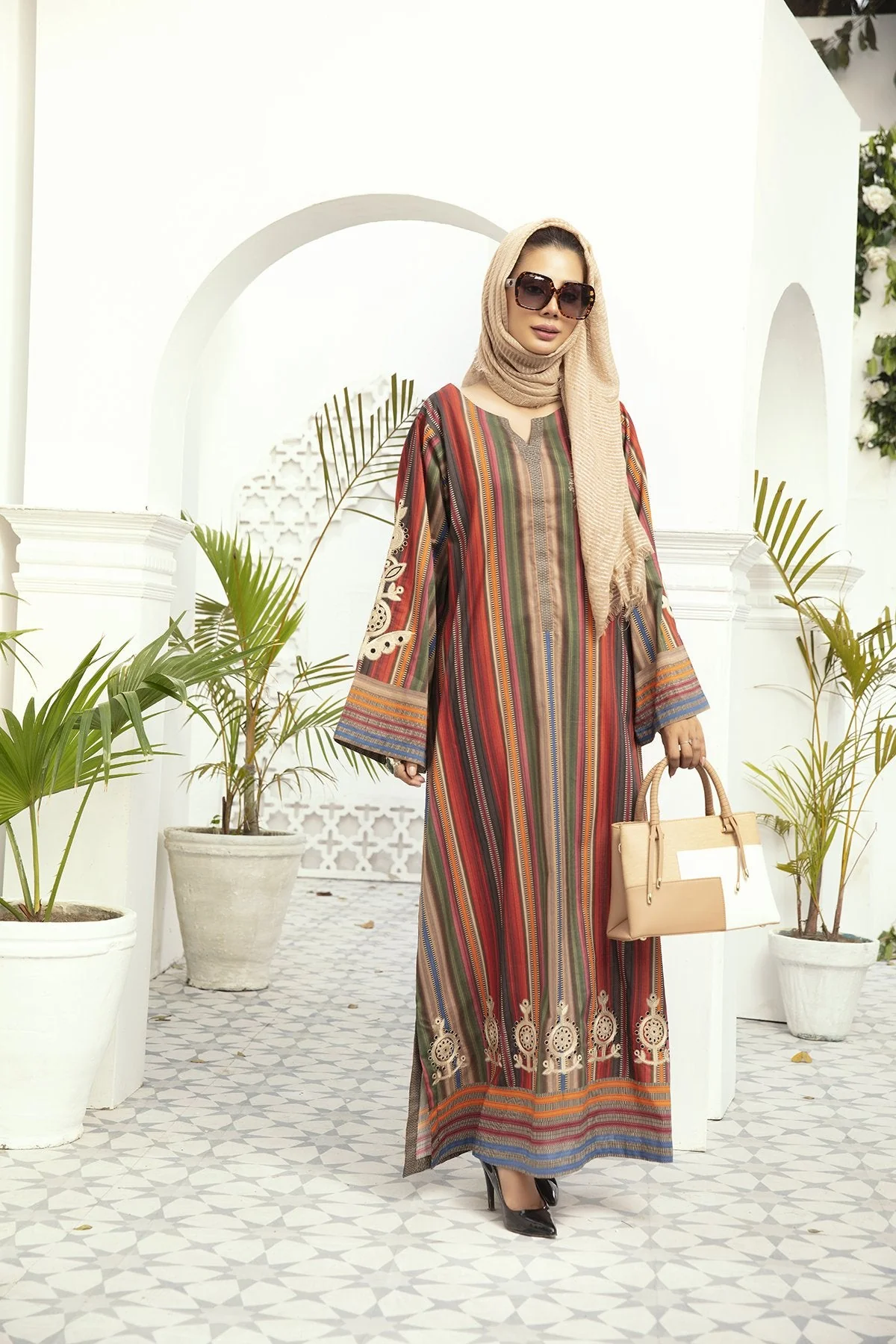DE20-16 Printed Stitched Fustaan  1PC - Image 2