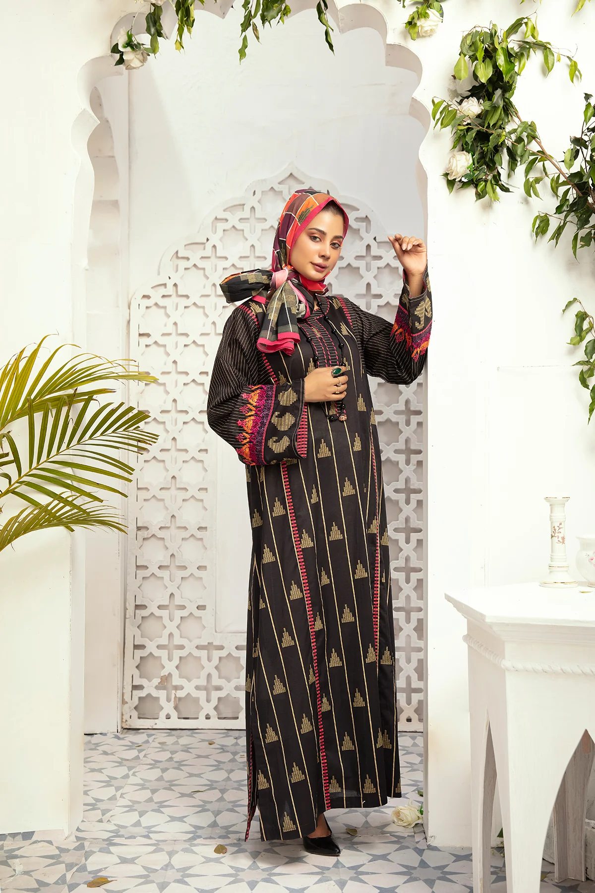 DE20-18 Printed Stitched Fustaan  1PC - Image 2