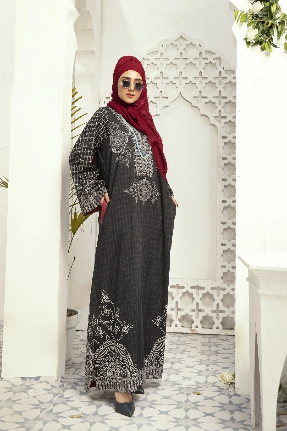 DE20-19 Printed Stitched Fustaan  1PC - Image 2