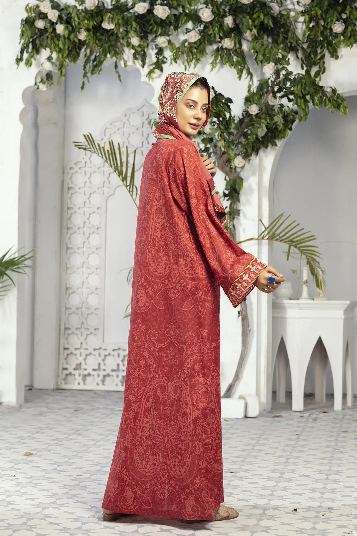 DE20-23 Printed Embroidered Stitched Fustaan  1PC - Image 2