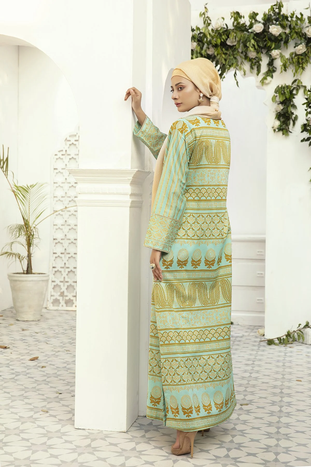DE20-27 Printed Stitched Fustaan  1PC - Image 2