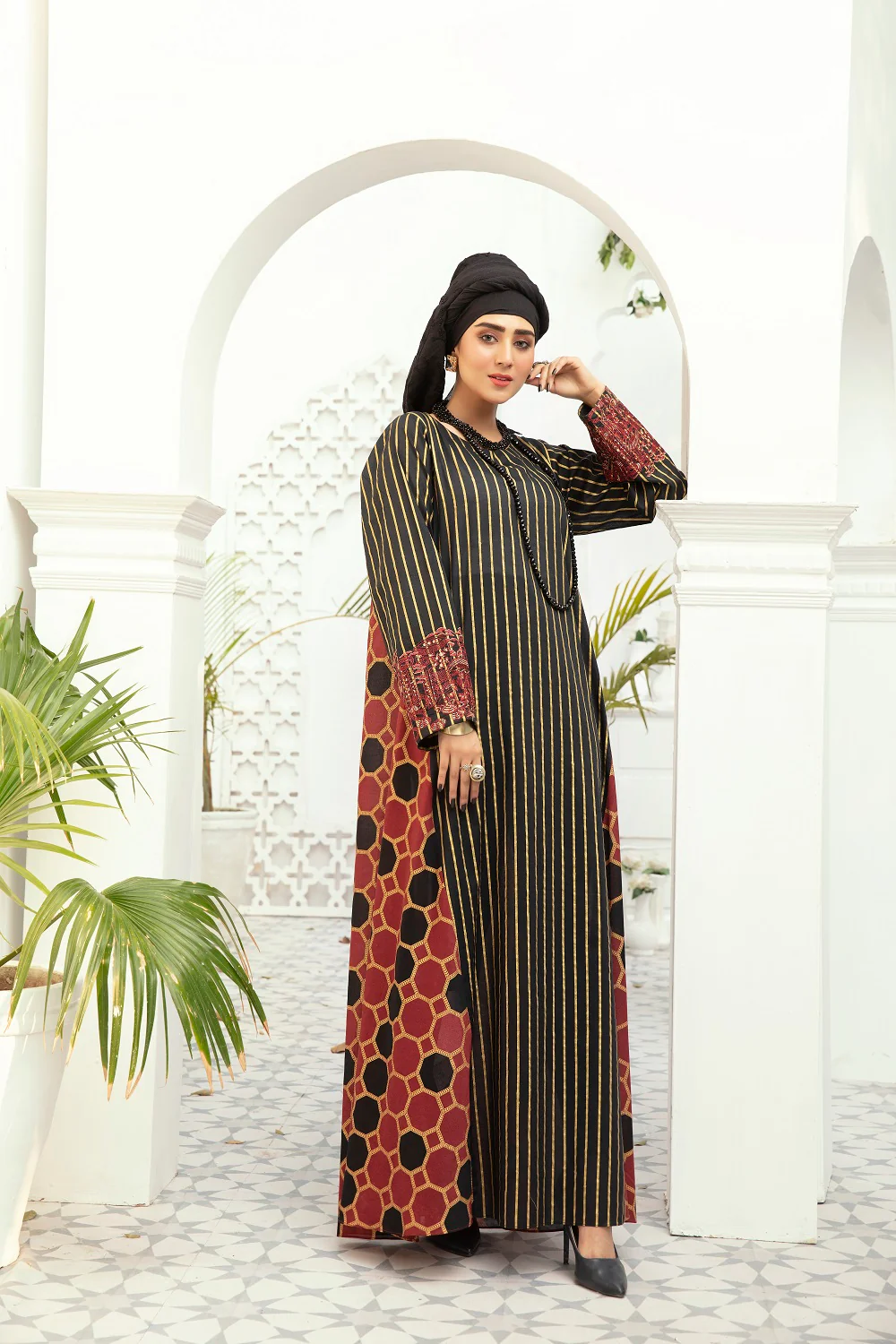 DE20-30 Printed Stitched Fustaan  1PC - Image 2