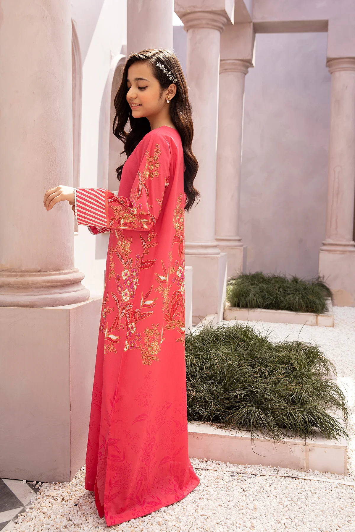 DE22-14-Round Neck Printed Fustaan 1PC - Image 2