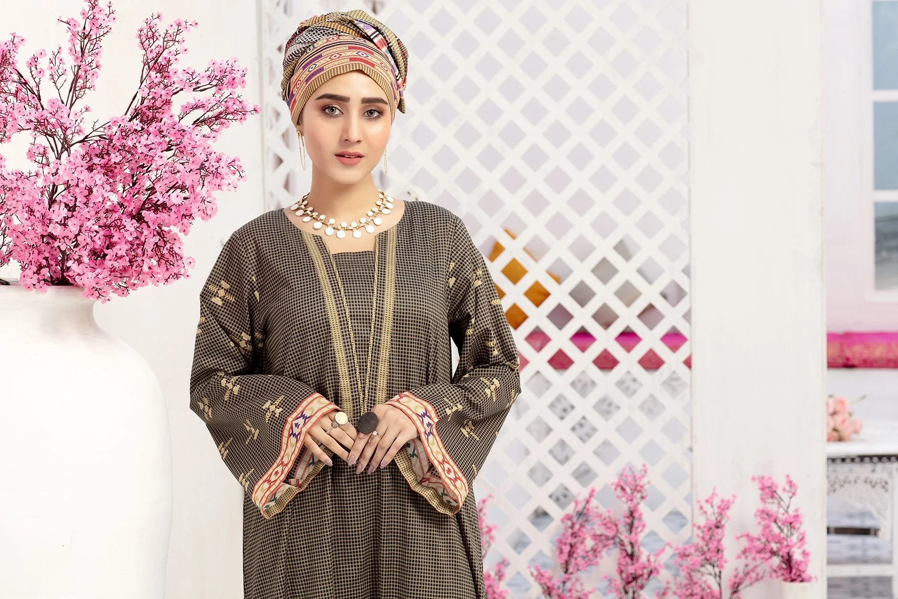 DS20-37 Printed Stitched Fustaan  1PC - Image 3