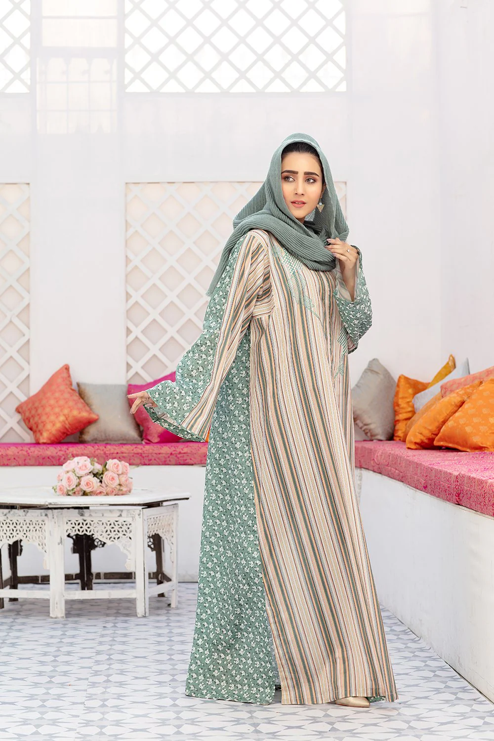 DS20-39 Printed Stitched Fustaan  1PC - Image 2