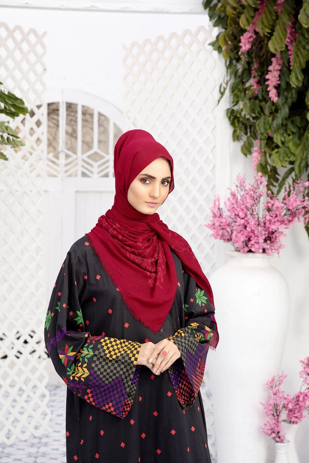 DS20-44 Printed Stitched Fustaan  1PC - Image 4