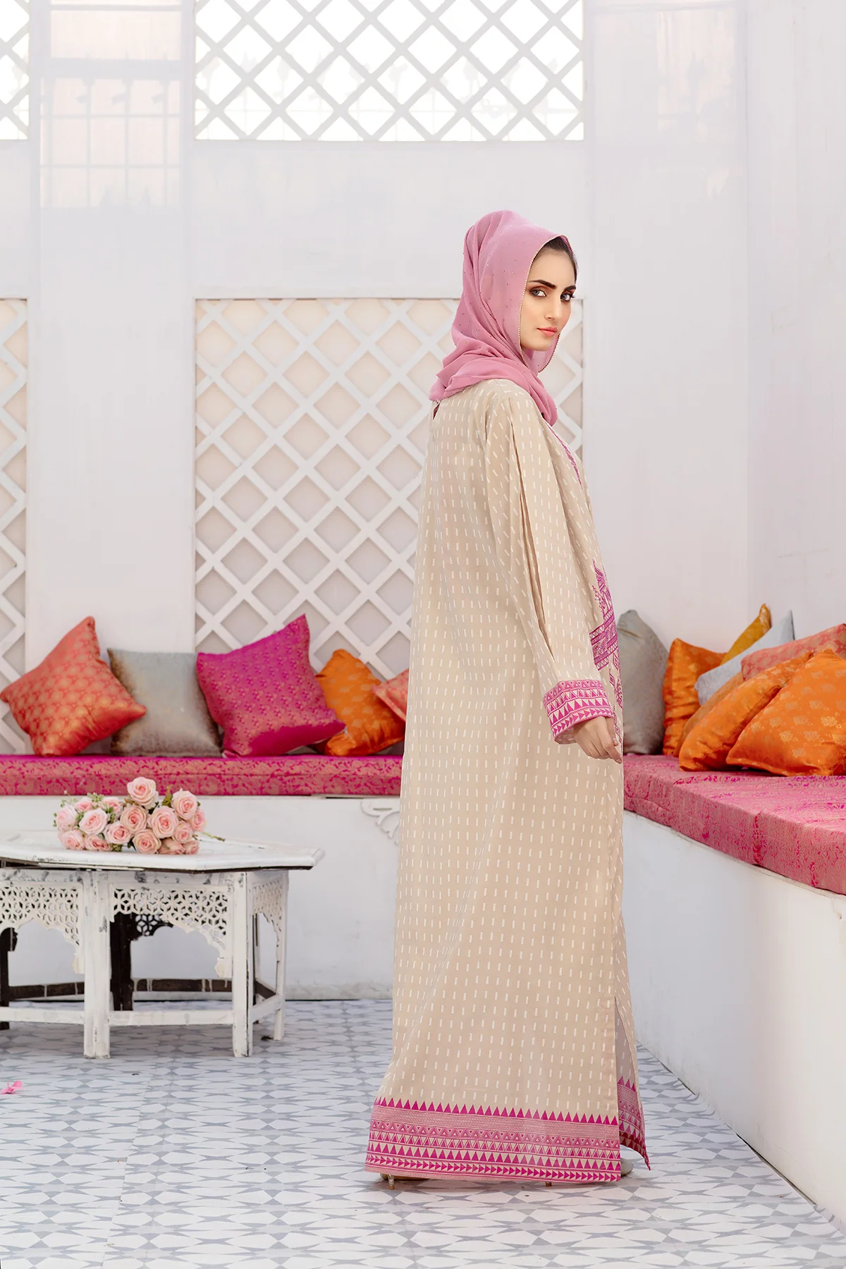 DS20-55 Printed Stitched Fustaan  1PC - Image 3