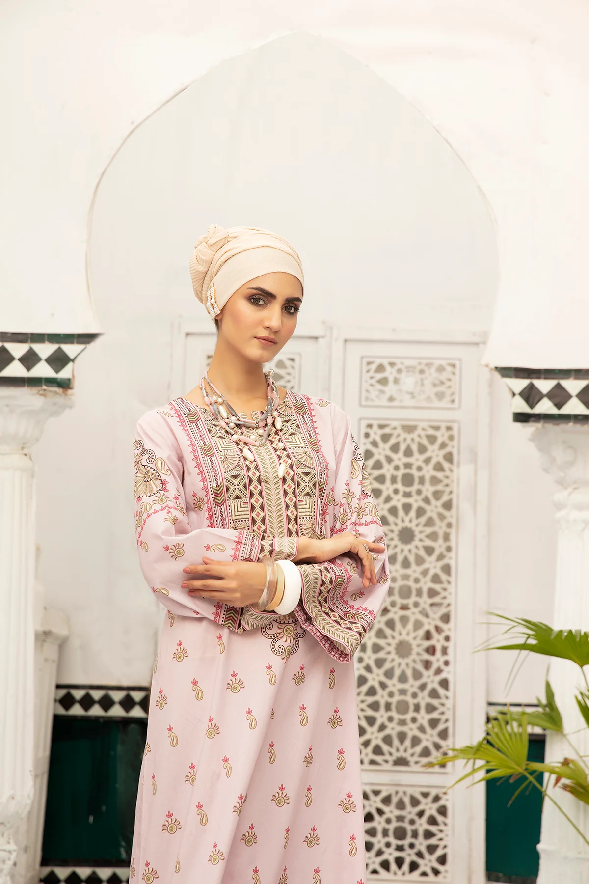 DS20-64 Printed Stitched Fustaan  1PC - Image 3