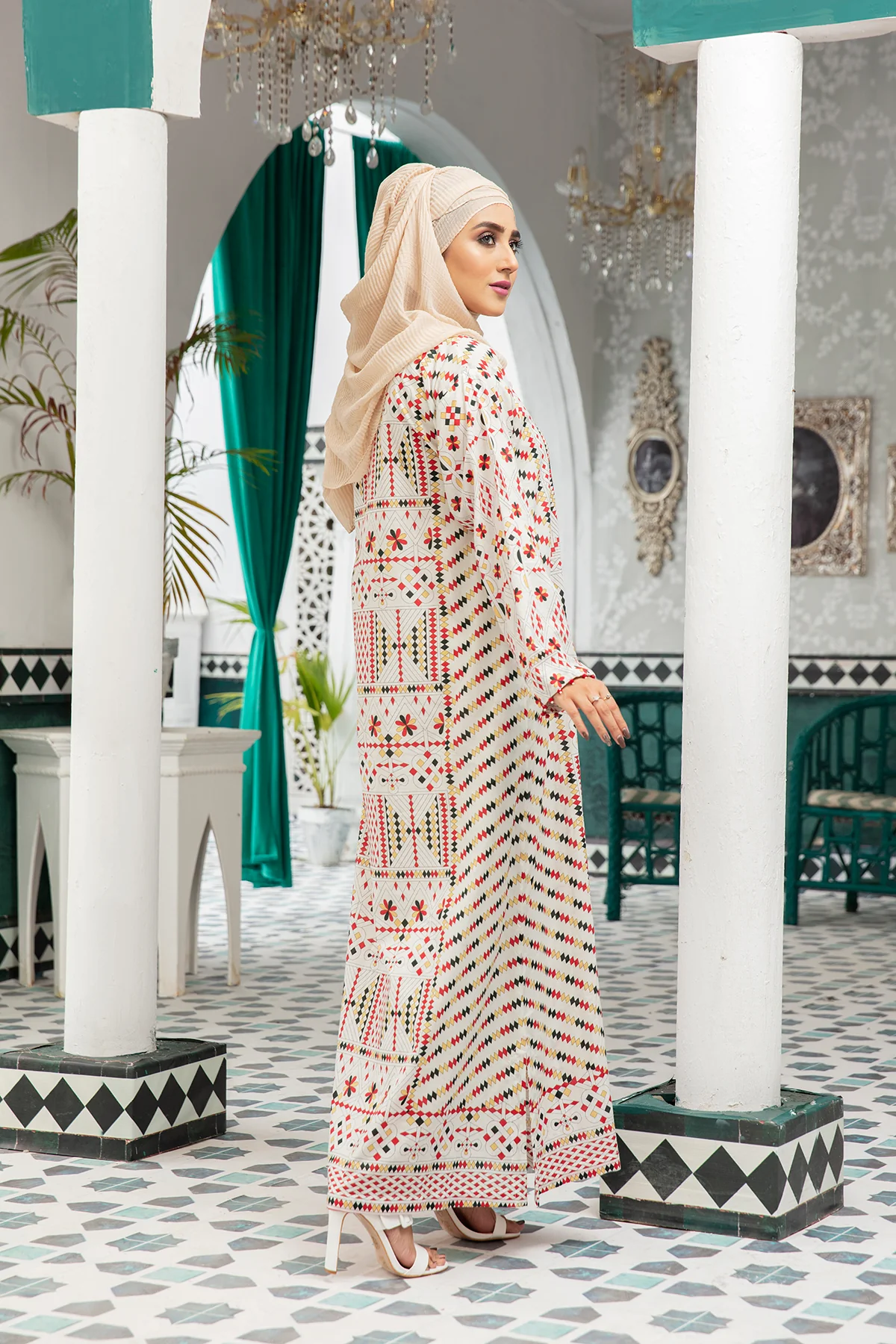 DS20-69 Printed Stitched Fustaan  1PC - Image 2