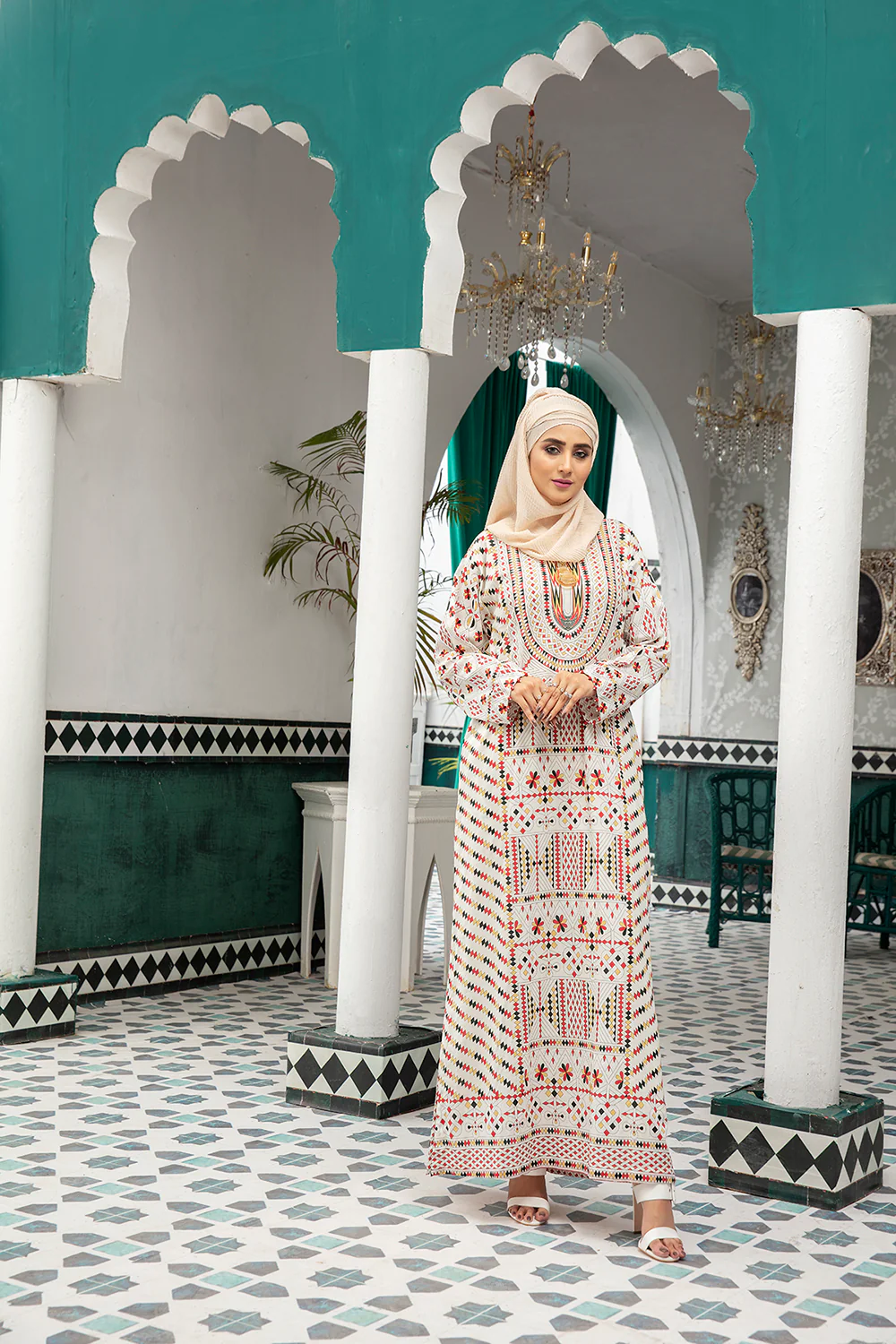 DS20-69 Printed Stitched Fustaan  1PC - Image 4