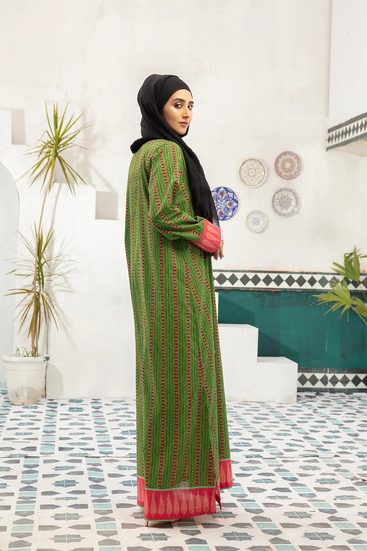 DS20-76 Printed Stitched Fustaan  1PC - Image 3