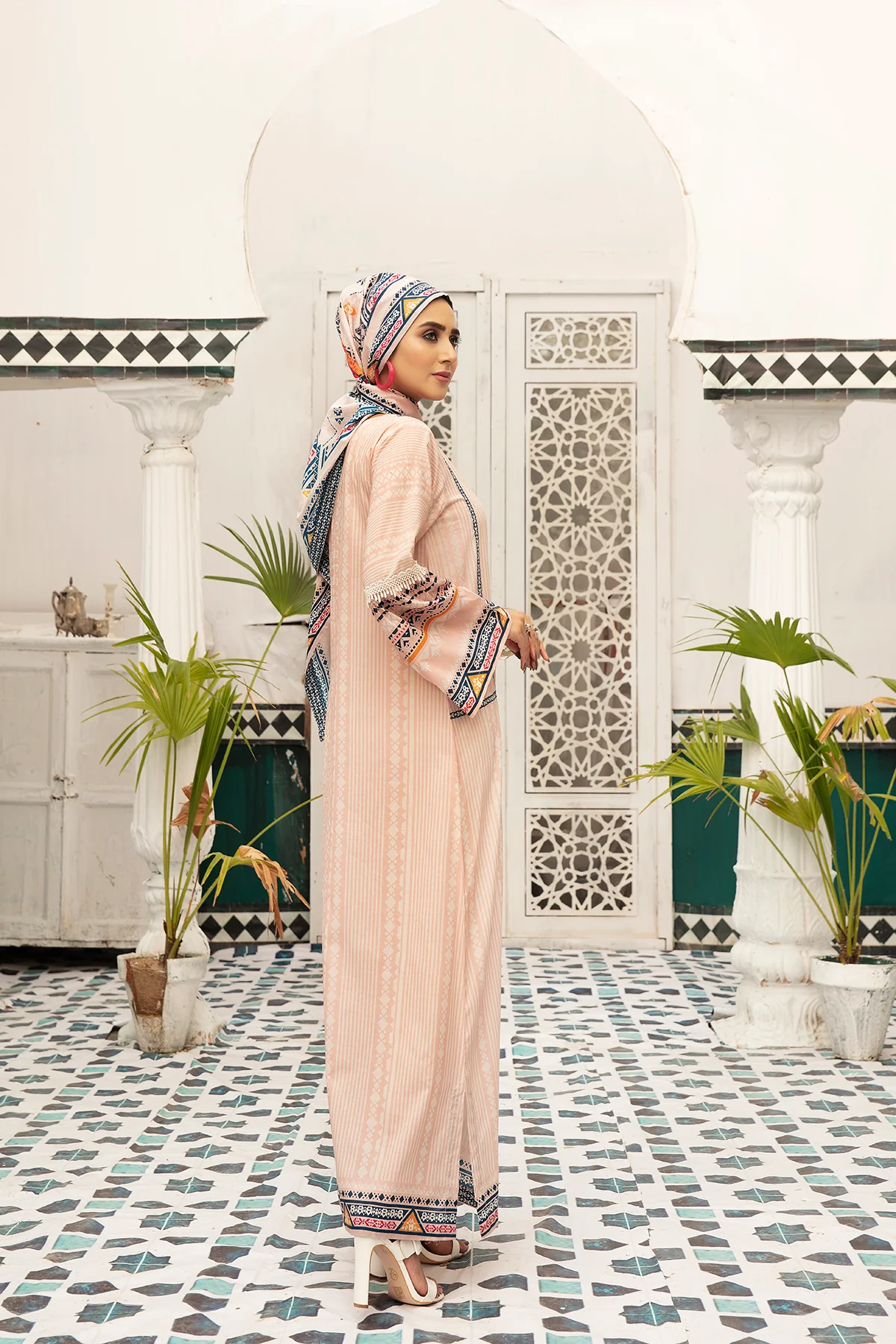DS20-83 Printed Stitched Fustaan  1PC - Image 2