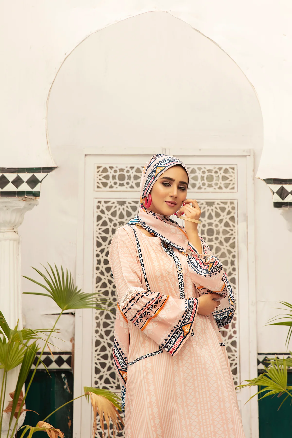 DS20-83 Printed Stitched Fustaan  1PC - Image 3