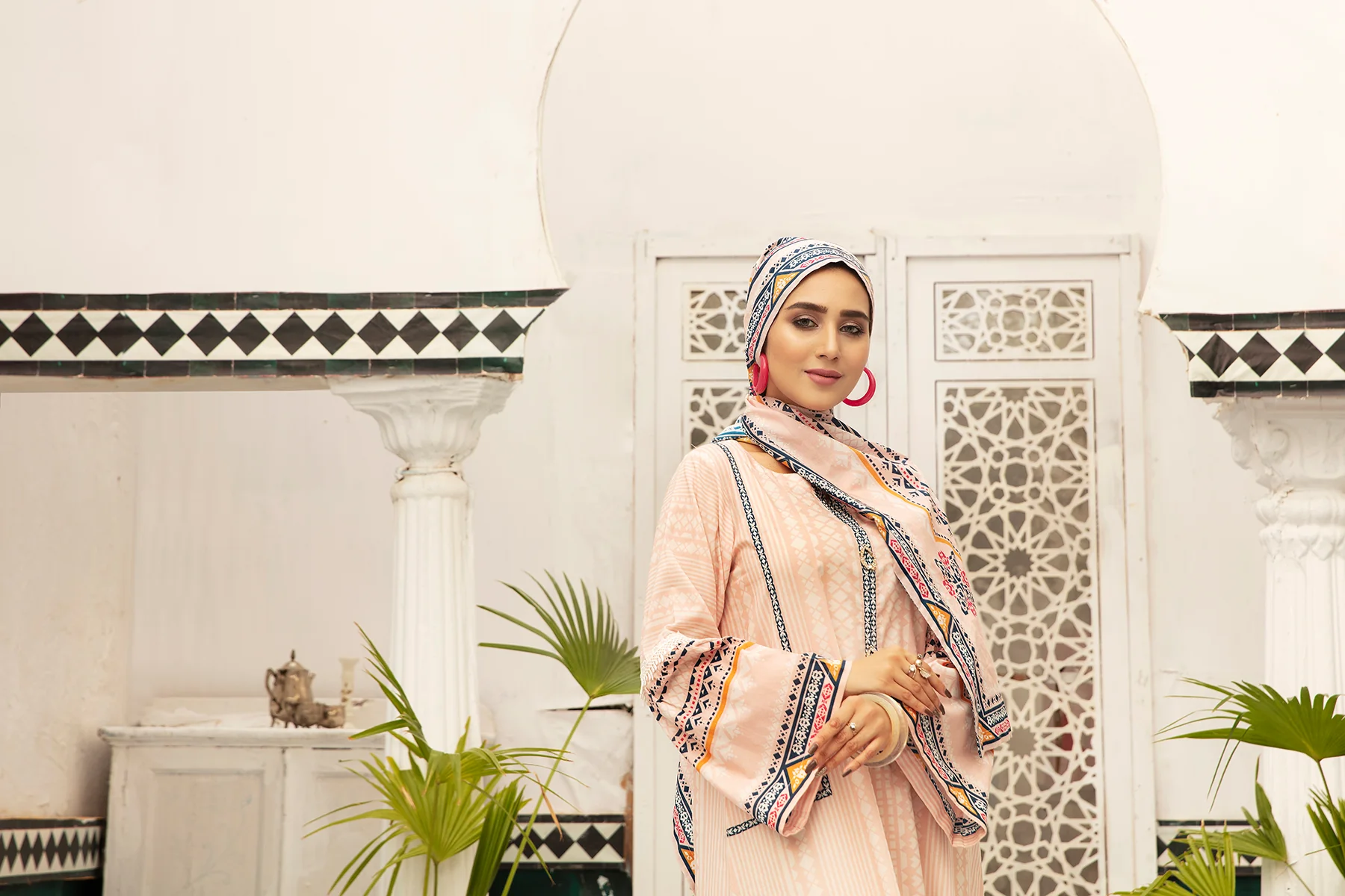 DS20-83 Printed Stitched Fustaan  1PC - Image 4