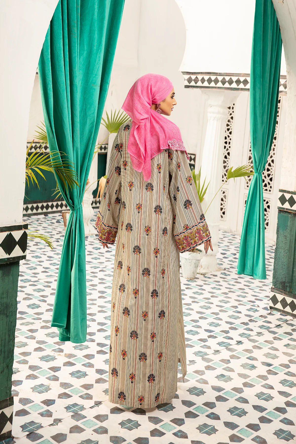 DS20-98 Printed Stitched Fustaan  1PC - Image 2