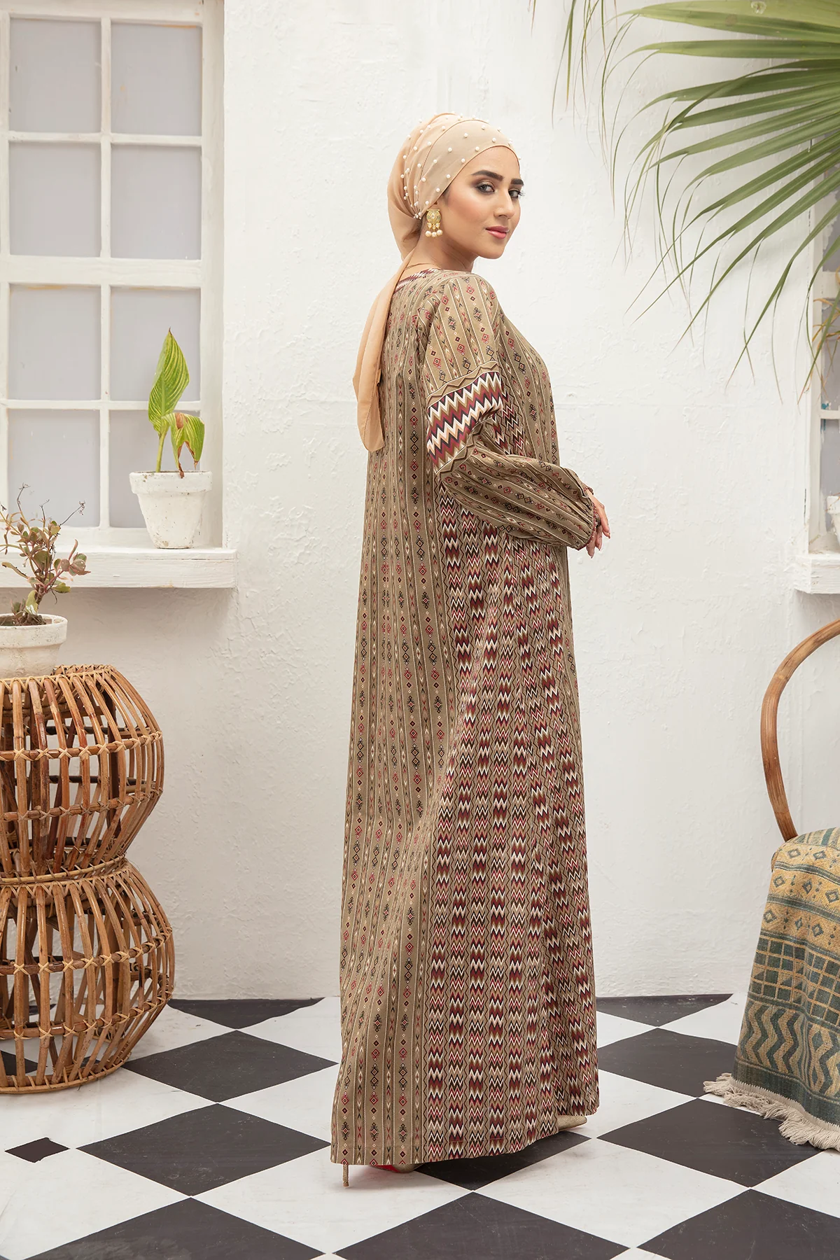 DS21-101-Digital Lawn Stitched Fustaan with Mask - 1PC - Image 3