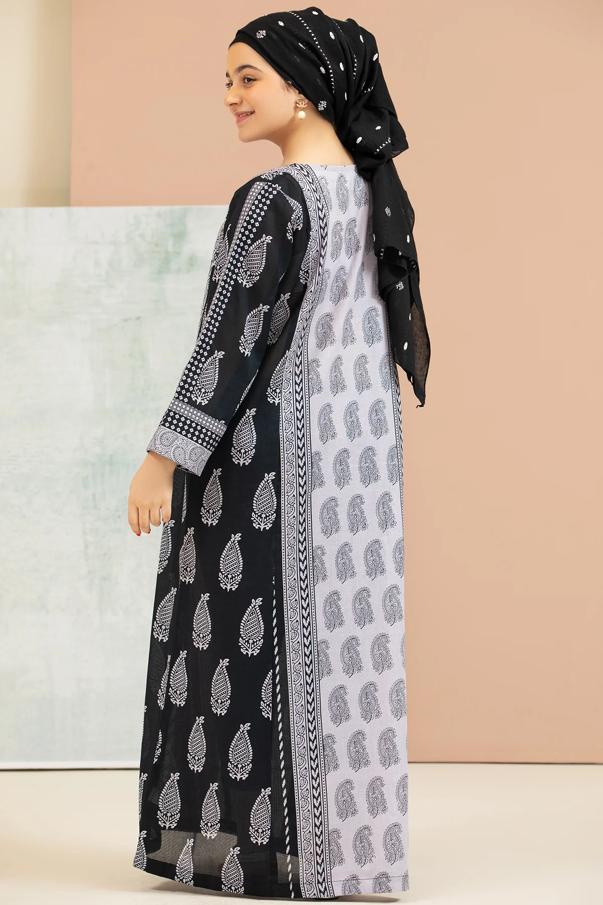 DS21-124-Printed Lawn Kids Fustaan - Image 2