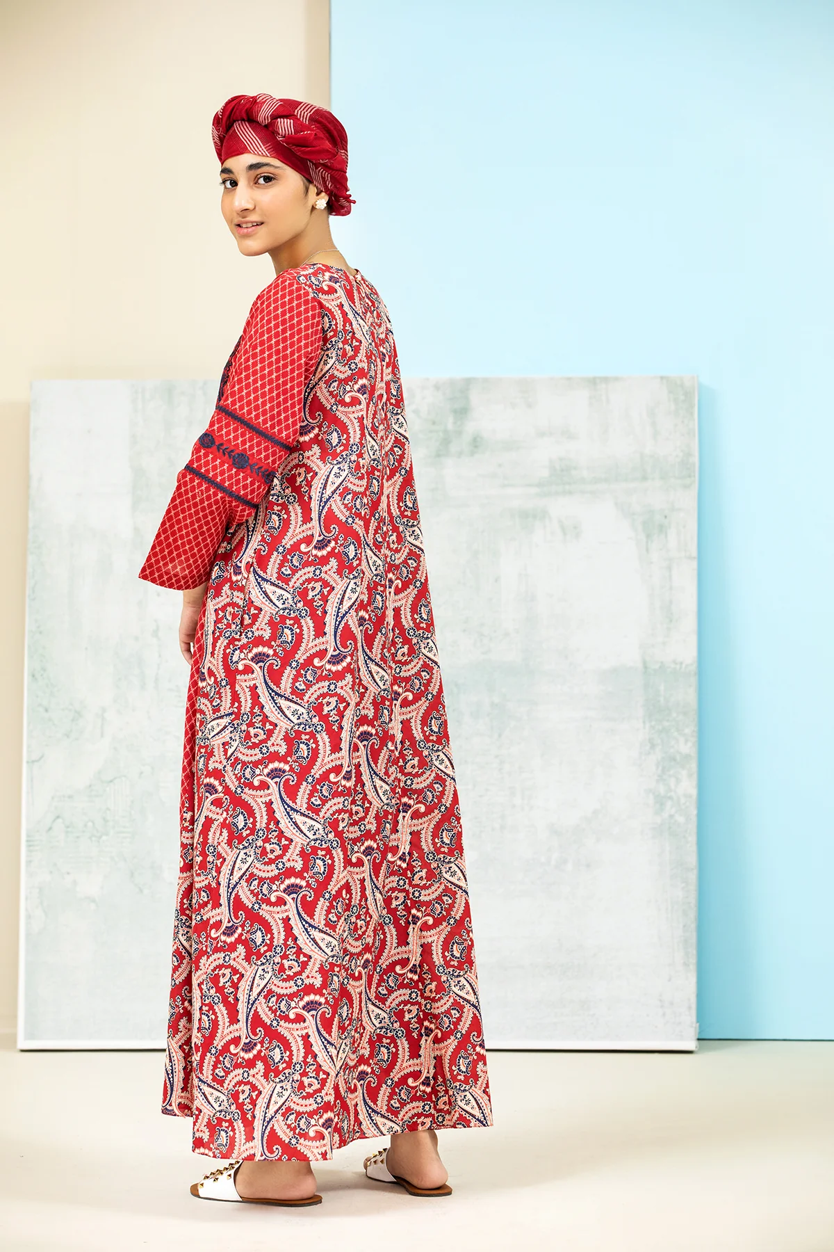 DS21-151 Mix & Match Printed Lawn Kids Fustaan - Image 3