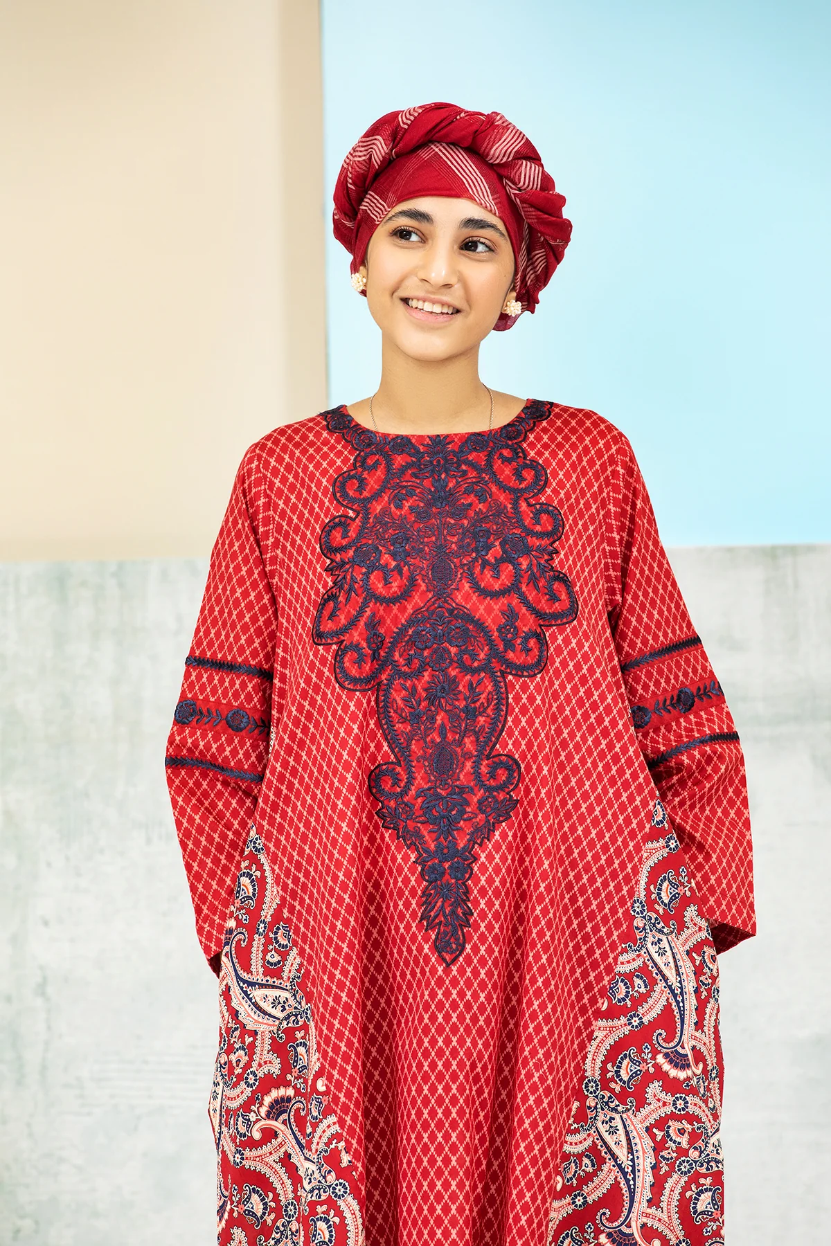 DS21-151 Mix & Match Printed Lawn Kids Fustaan - Image 4