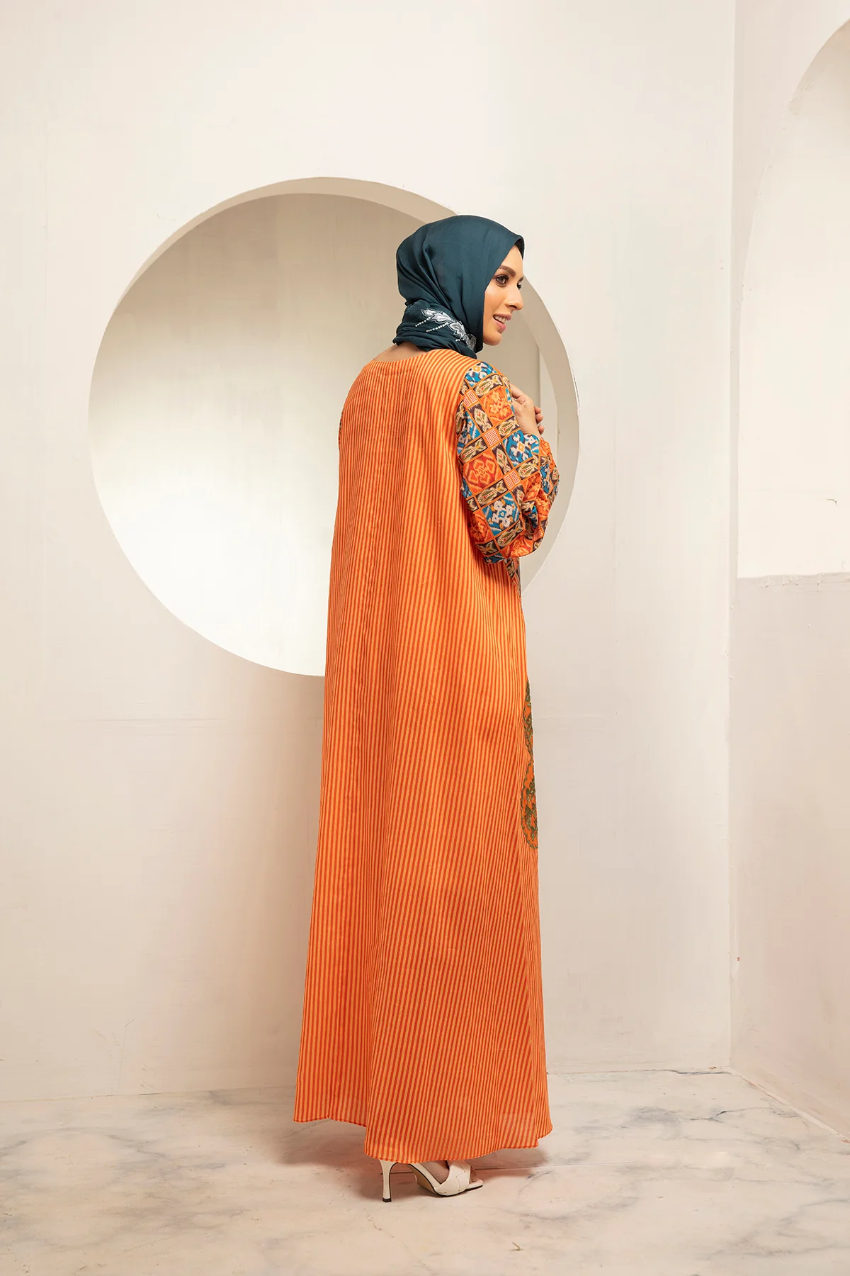 DS21-24-Digital Cambric Stitched Fustaan-1PC - Image 3