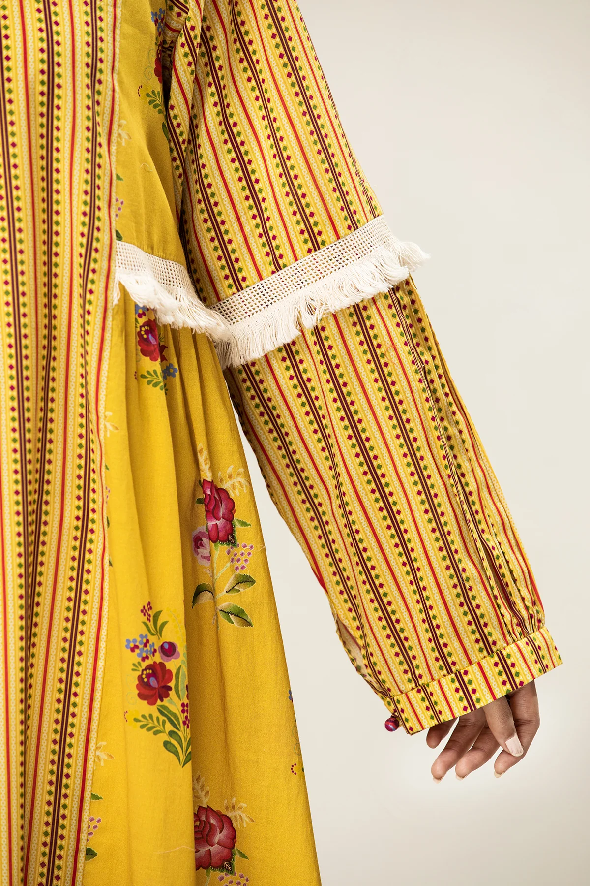 DS21-48-Printed Paneled Lawn Fustaan - Image 6