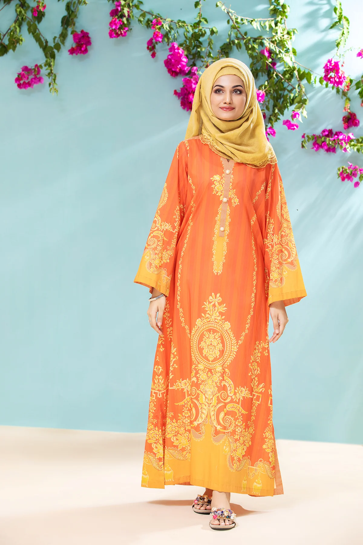DS21-52-Printed Lawn Fustaan - Image 2