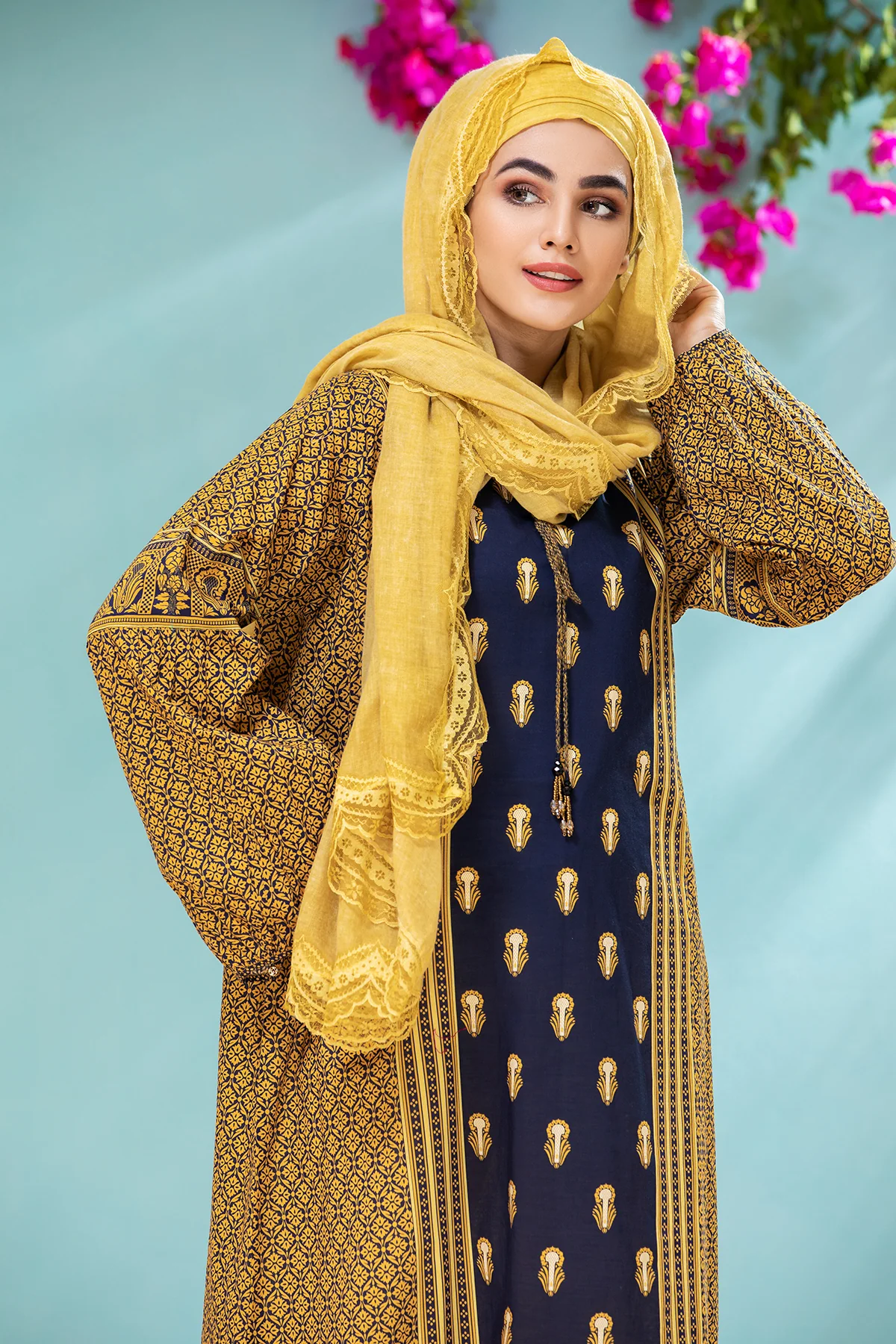 DS21-55-Printed Lawn Fustaan - Image 5