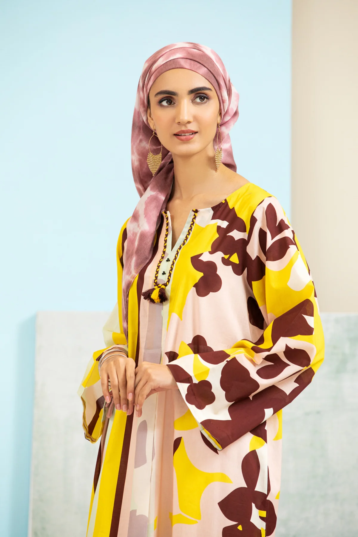 DS21-83 Printed Lawn Fustaan - Image 6