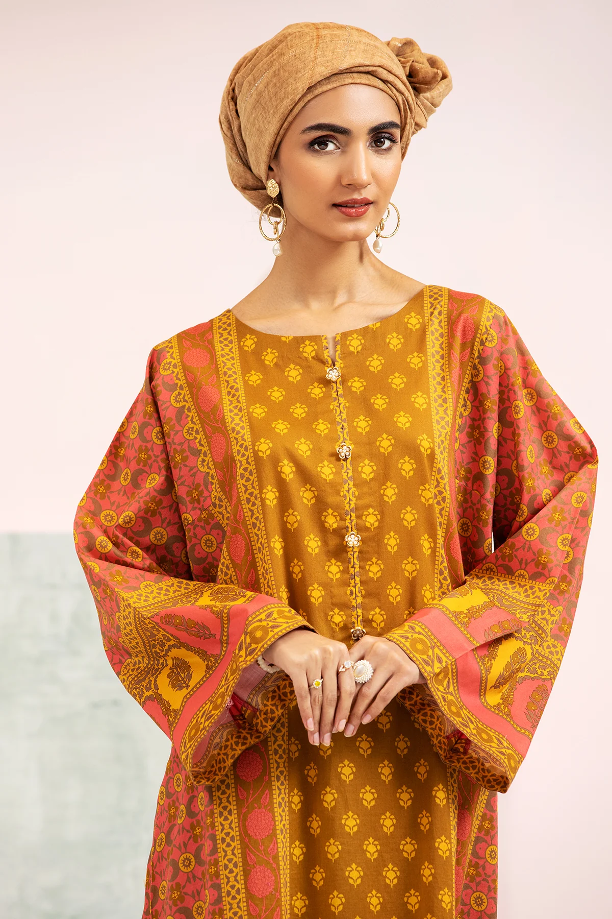 DS21-84 Printed Lawn Fustaan - Image 4