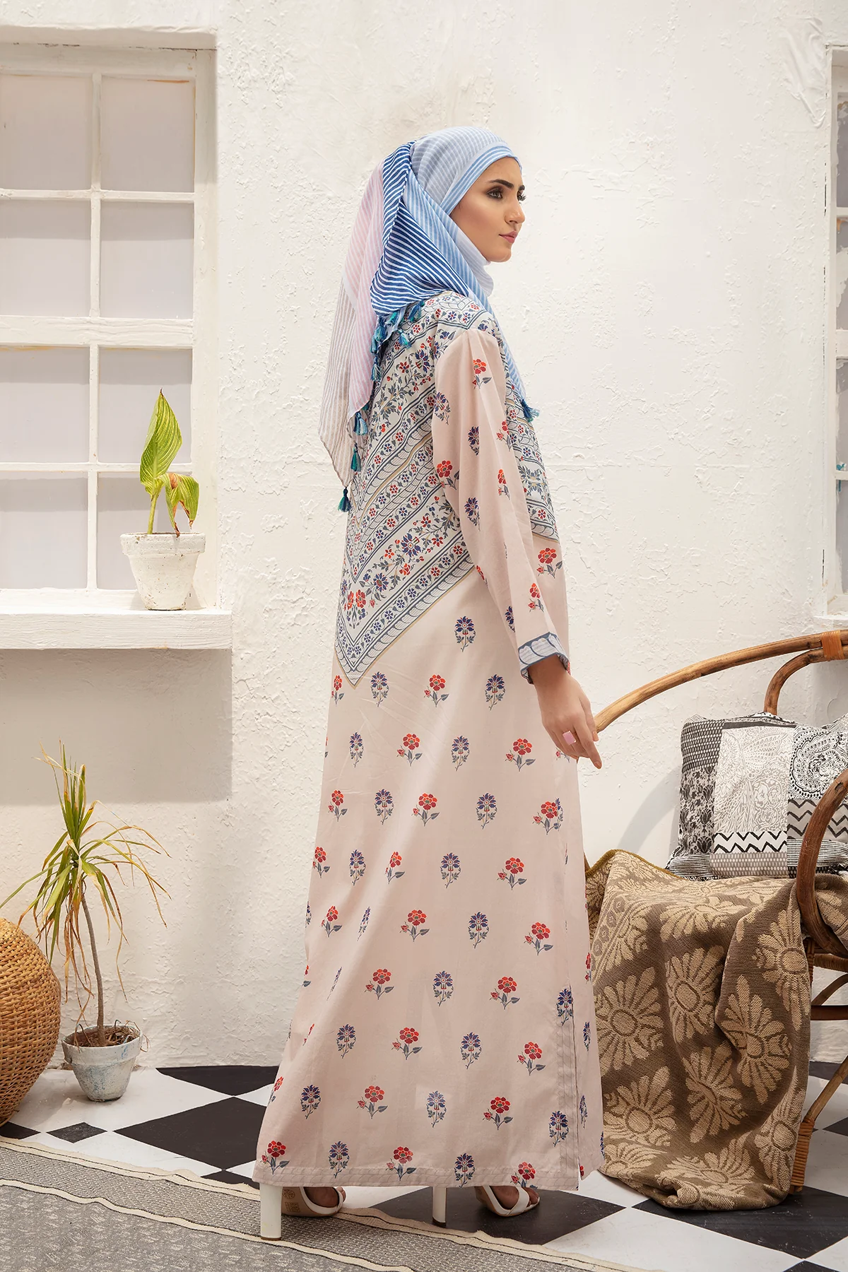 DS21-88  Digital Lawn Stitched Fustaan  1PC - Image 3