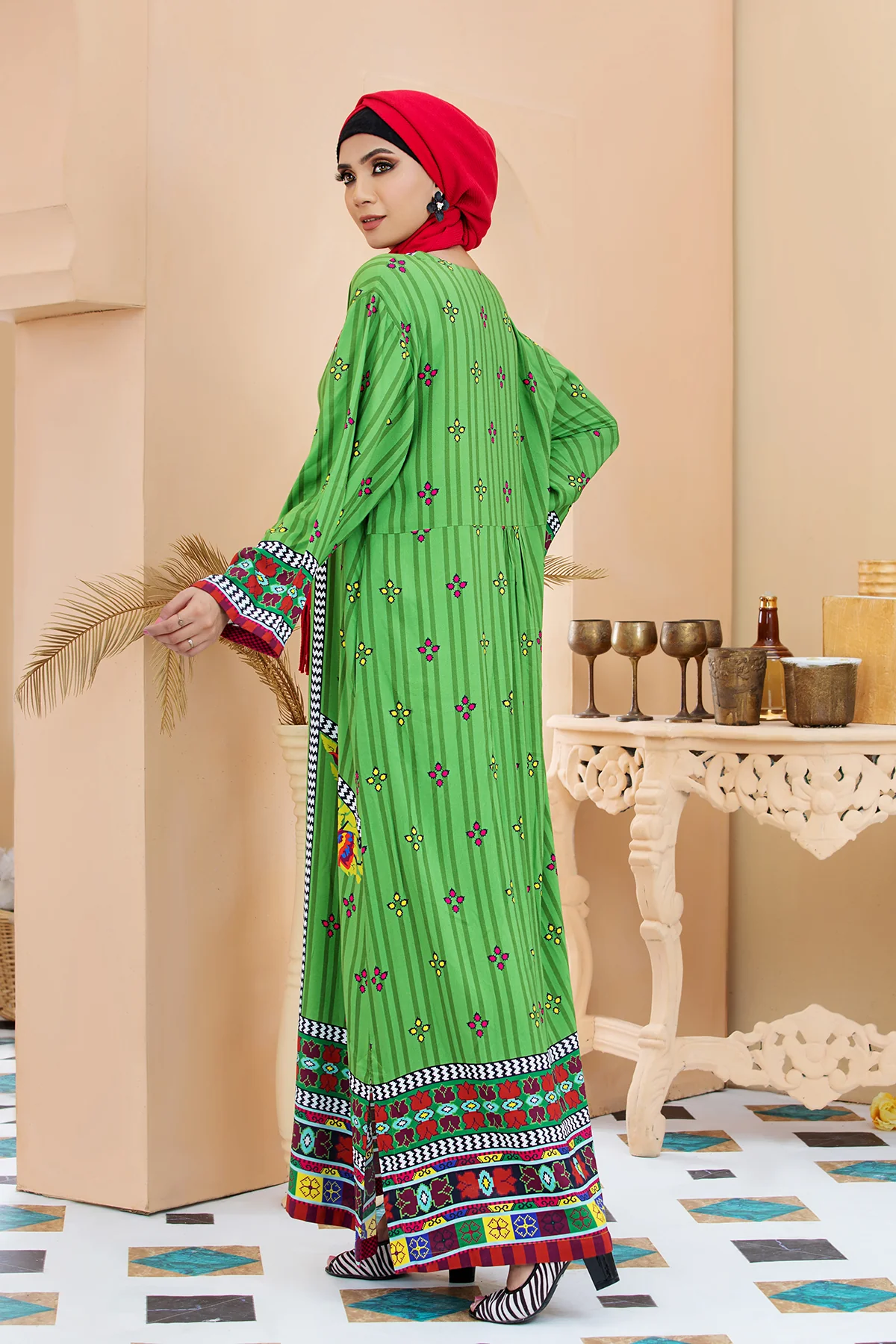 DSW20-10 Printed Stitched Fustaan  1PC - Image 3