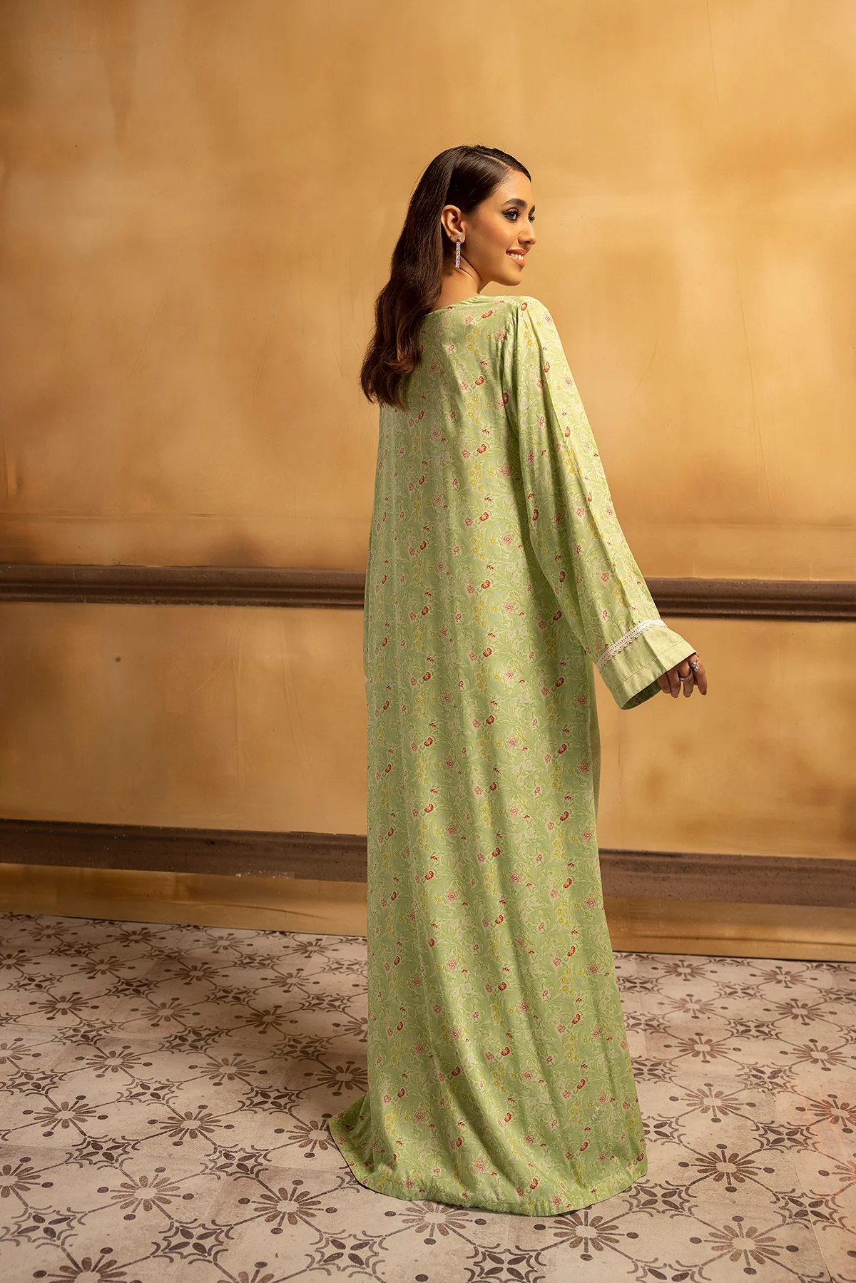 DSW22-25-Yoke Detailing Printed Fustaan 1PC - Image 2