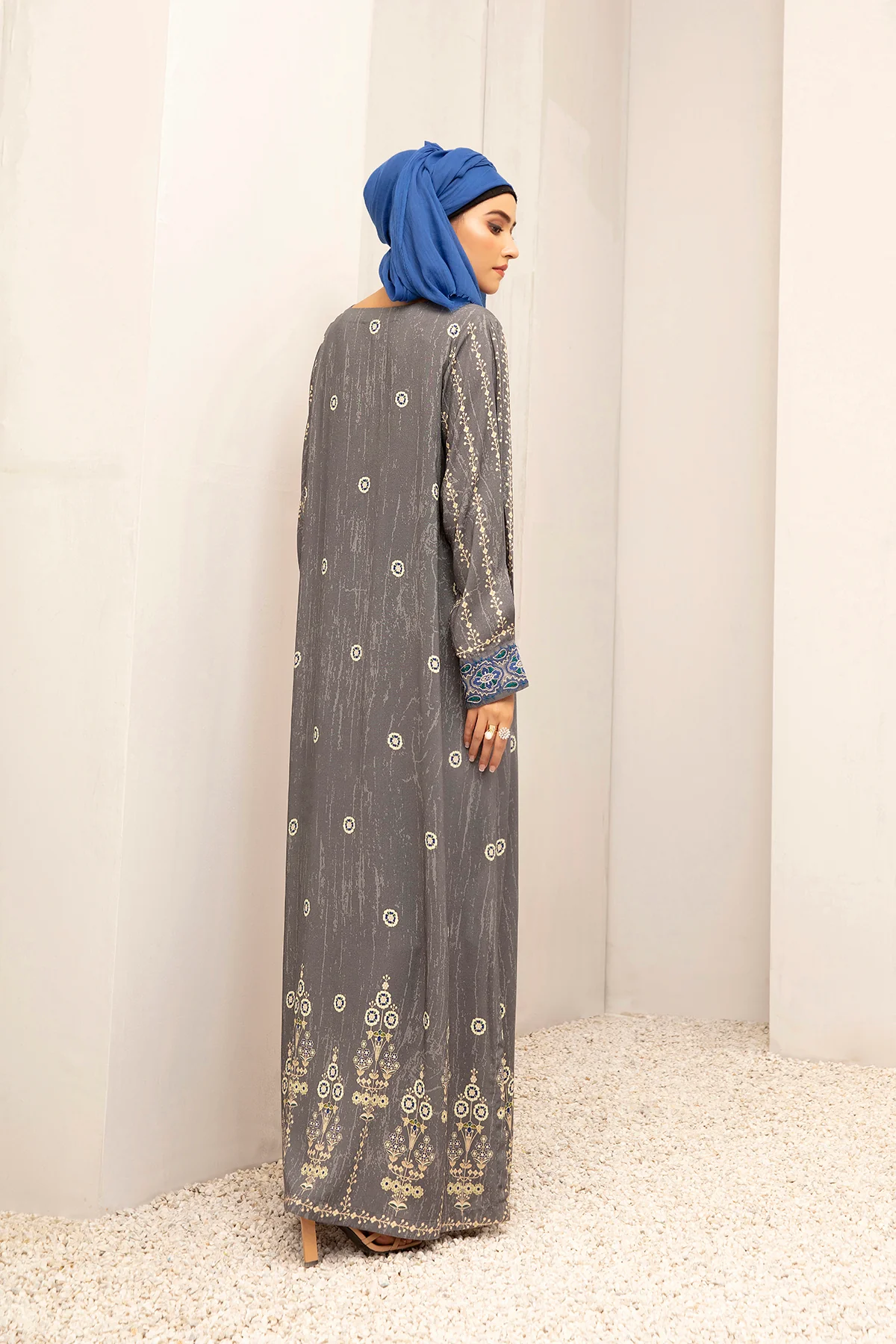 DW20-64 Digital Printed Linen Stitched Fustaan with Mask  1PC - Image 3
