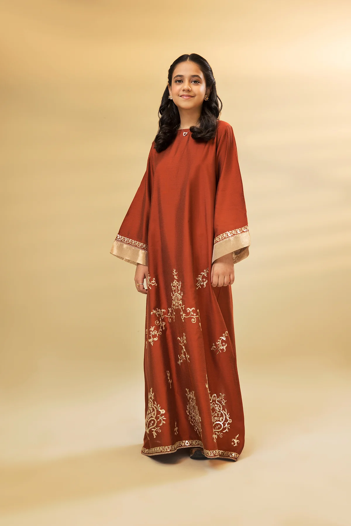 DW22-49-Central Paneled Embroidered Fustaan 1PC - Image 4