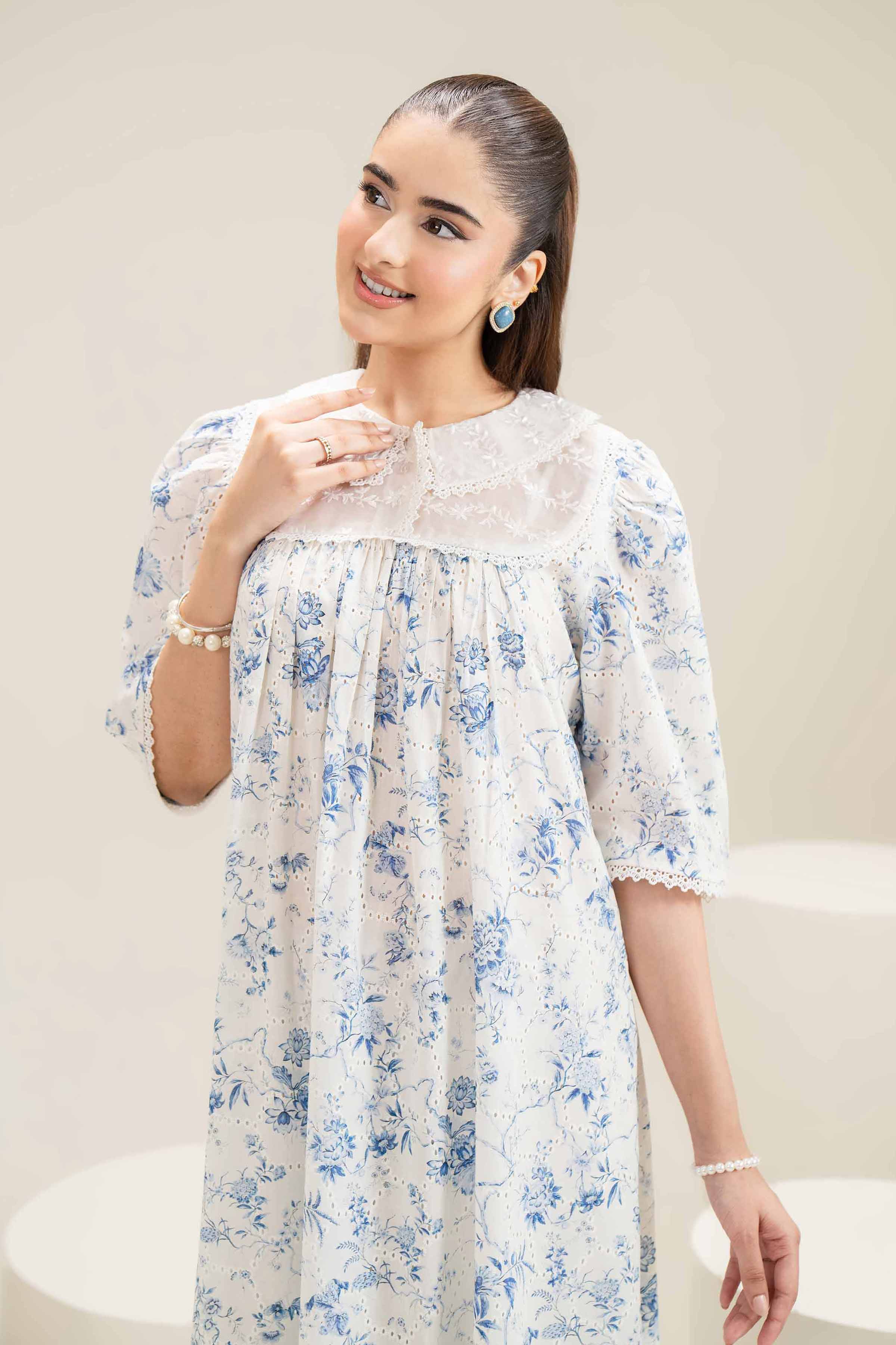 Printed Embroidered Dress - FE25-86 - Image 2