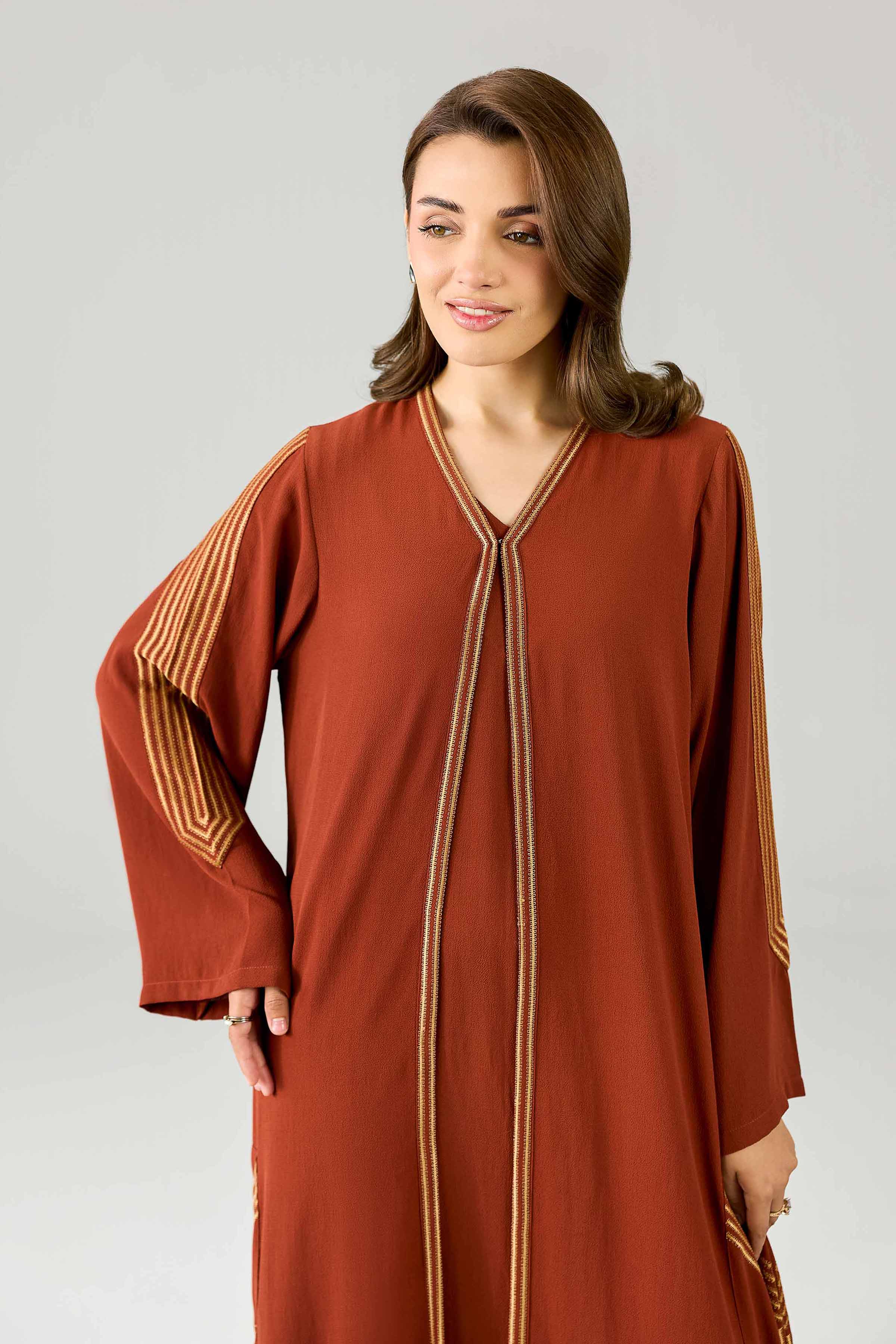 2 Piece - Embroidered Gown - FE26-128 - Image 2