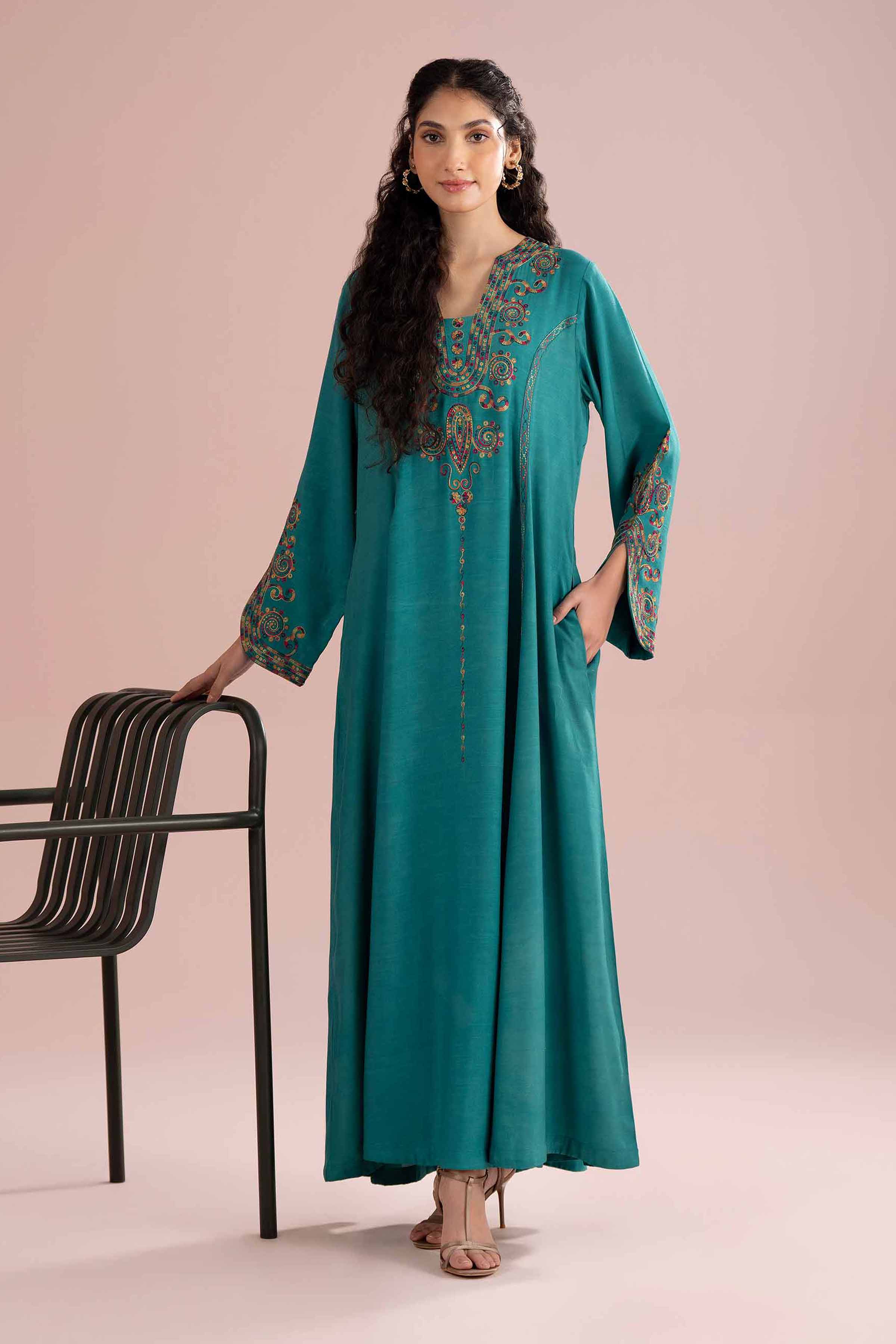 Embroidered Dress - FE26-57 - Image 3