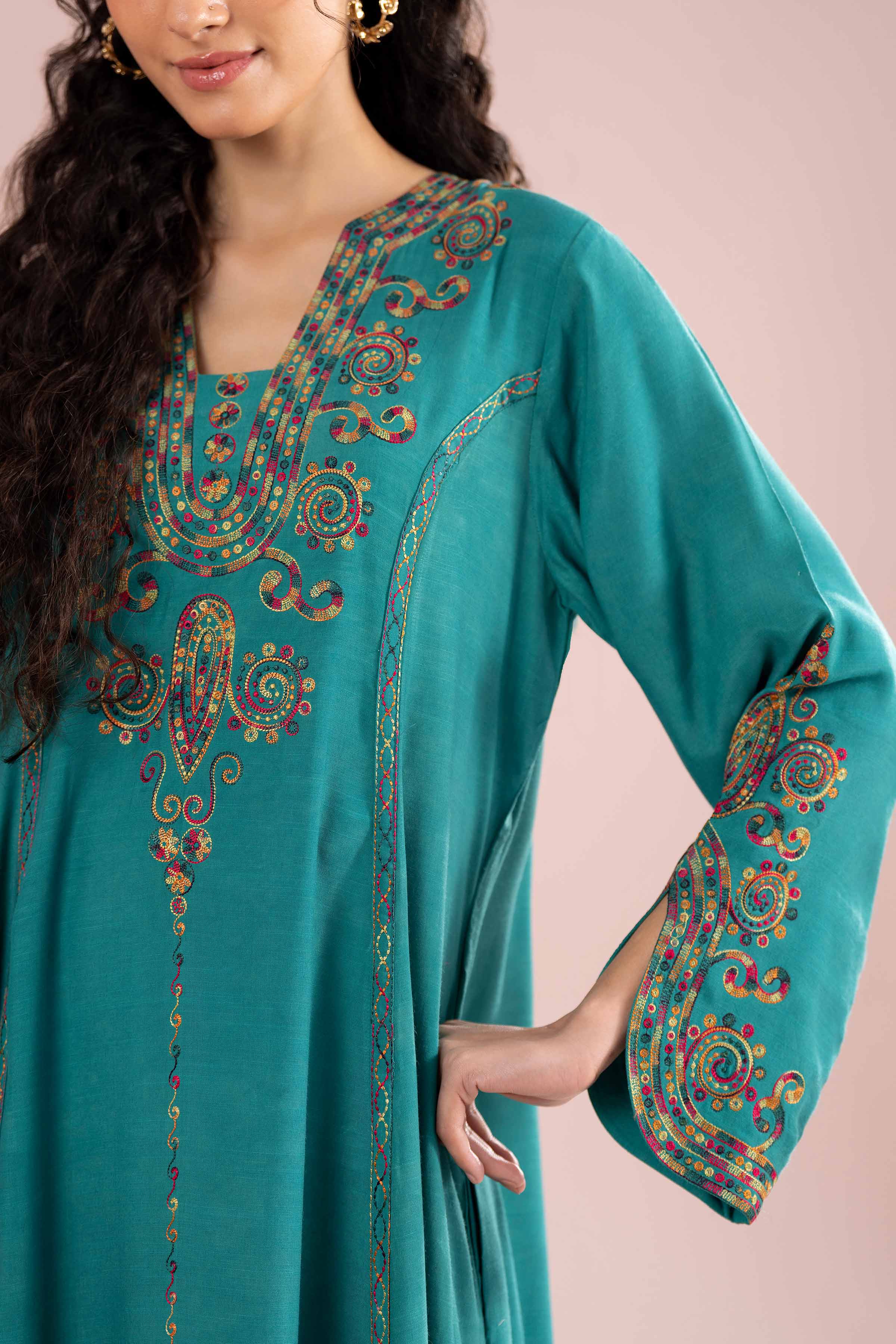 Embroidered Dress - FE26-57 - Image 8