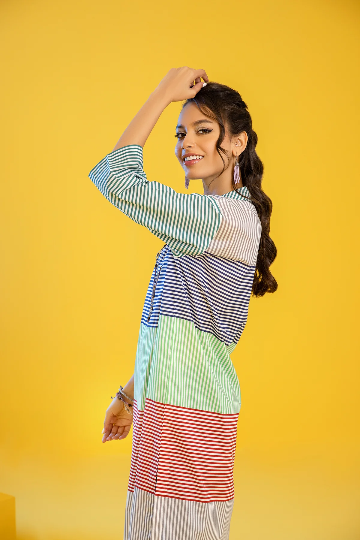 FS22-69-Collar Neck Printed Shirt - Image 5
