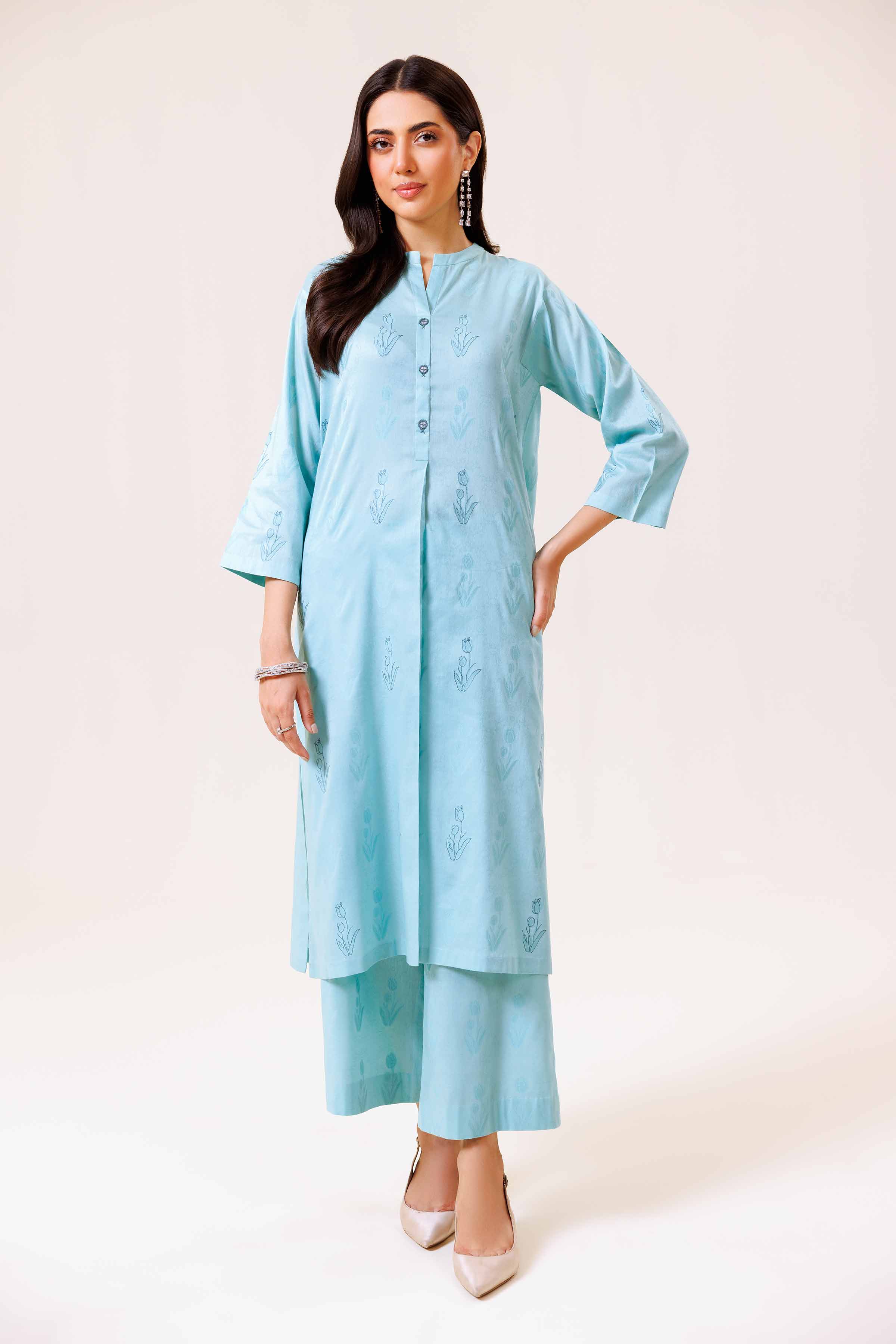 2 Piece - Embroidered Suit - KFE24-111 - Image 4