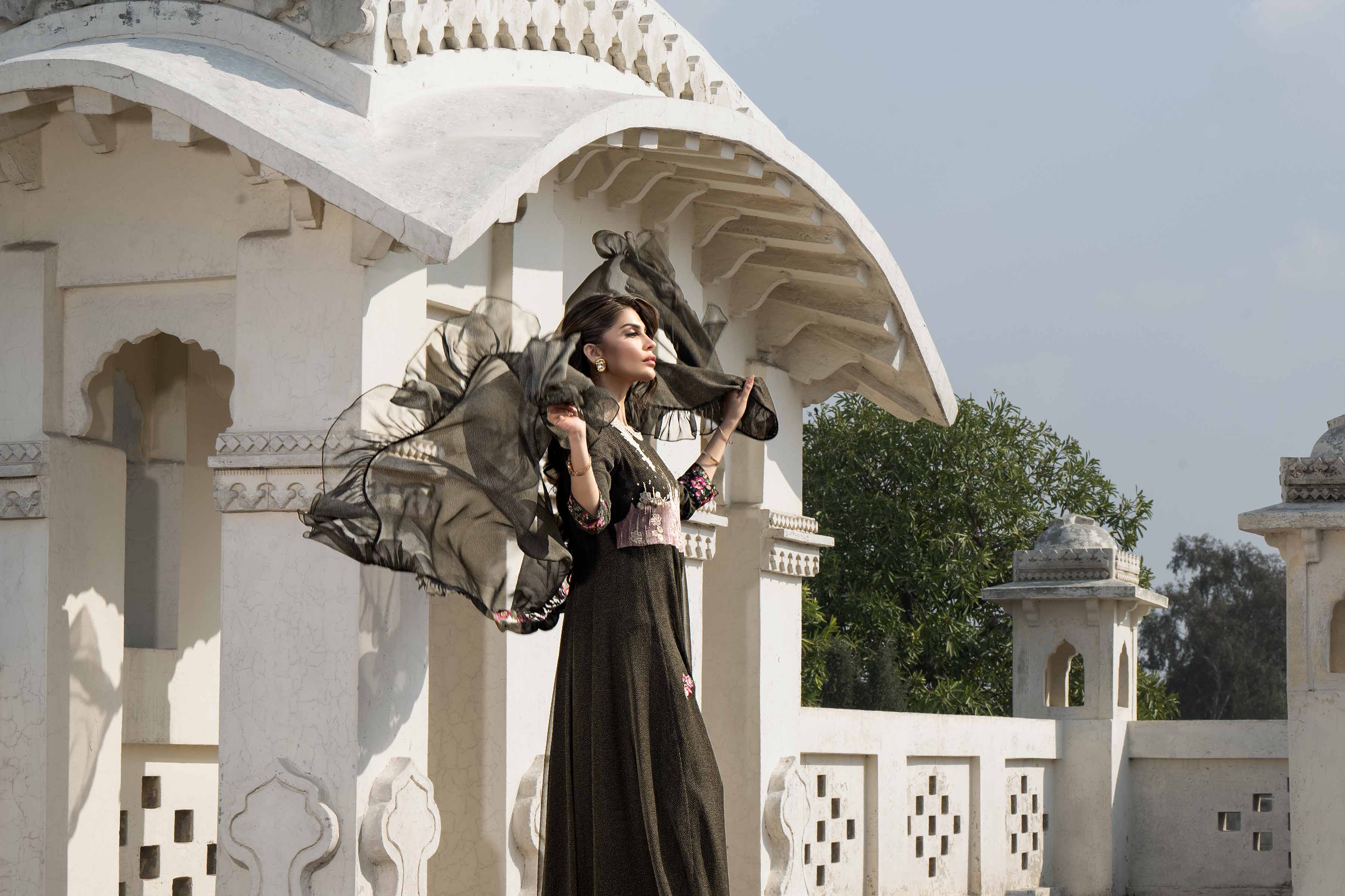 2 Piece - Printed Embroidered Suit - KFE24-114 - Image 5