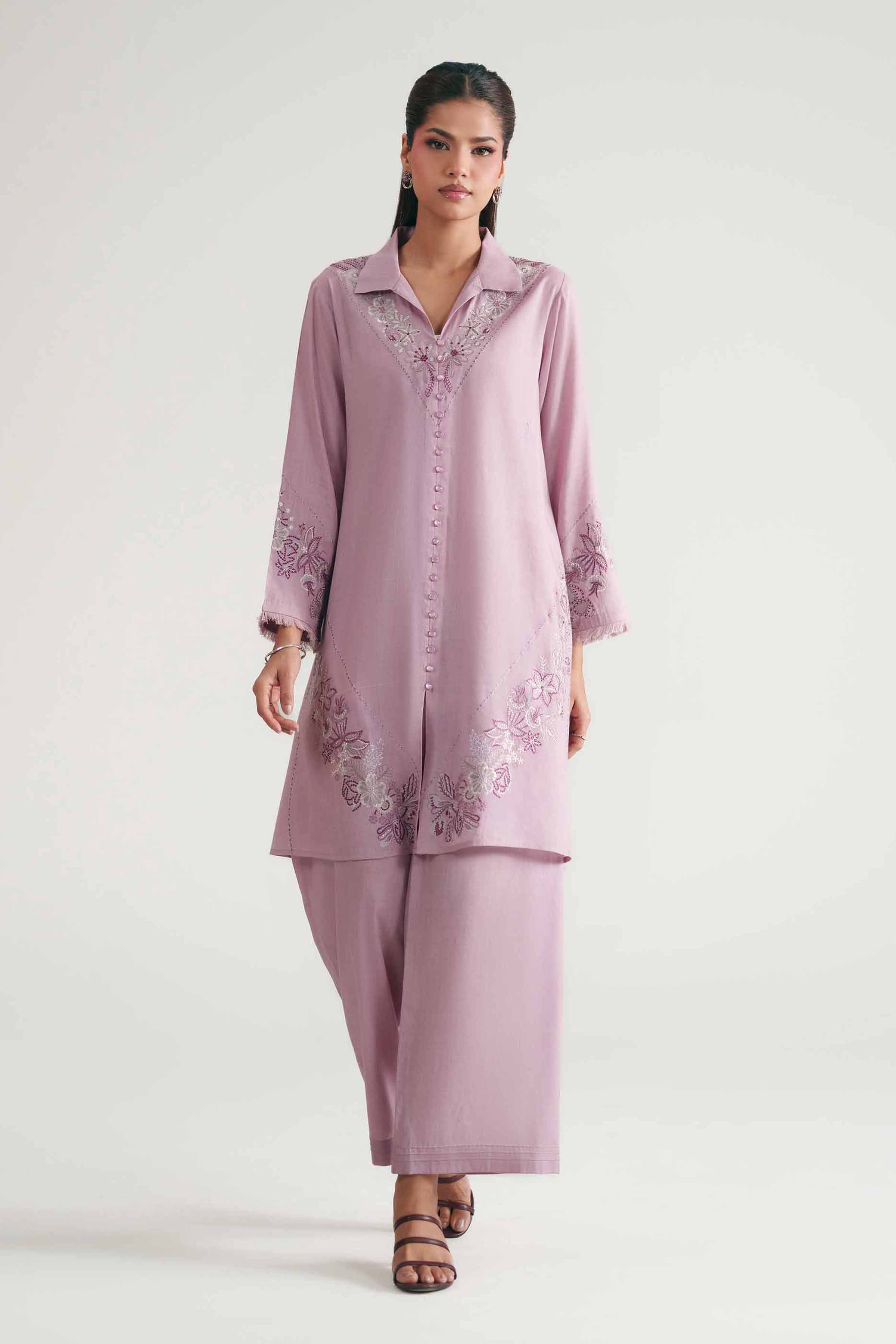 2 Piece - Embroidered Suit - KFE26-152 - Image 4