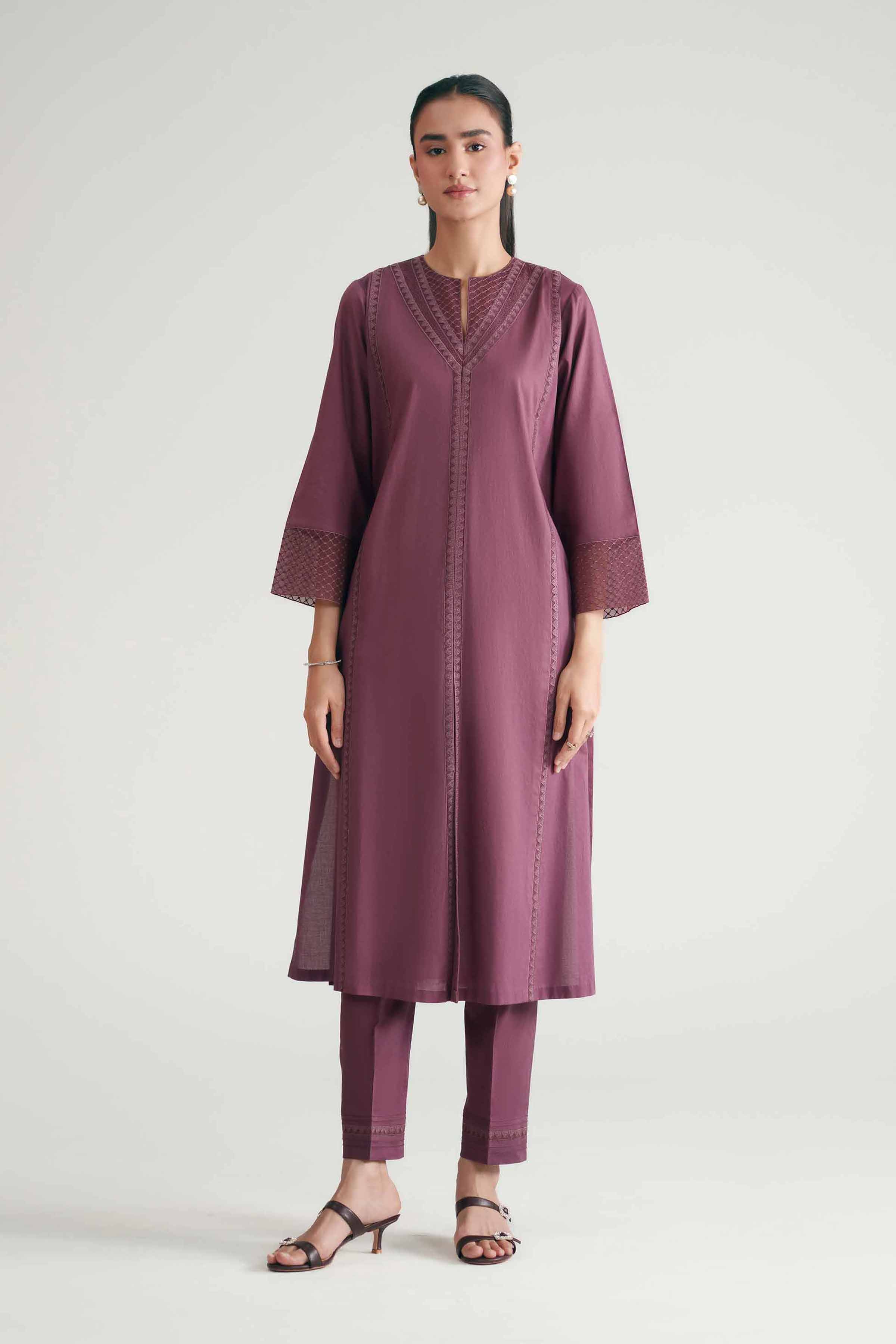 2 Piece - Embroidered Suit - KFE26-170 - Image 3