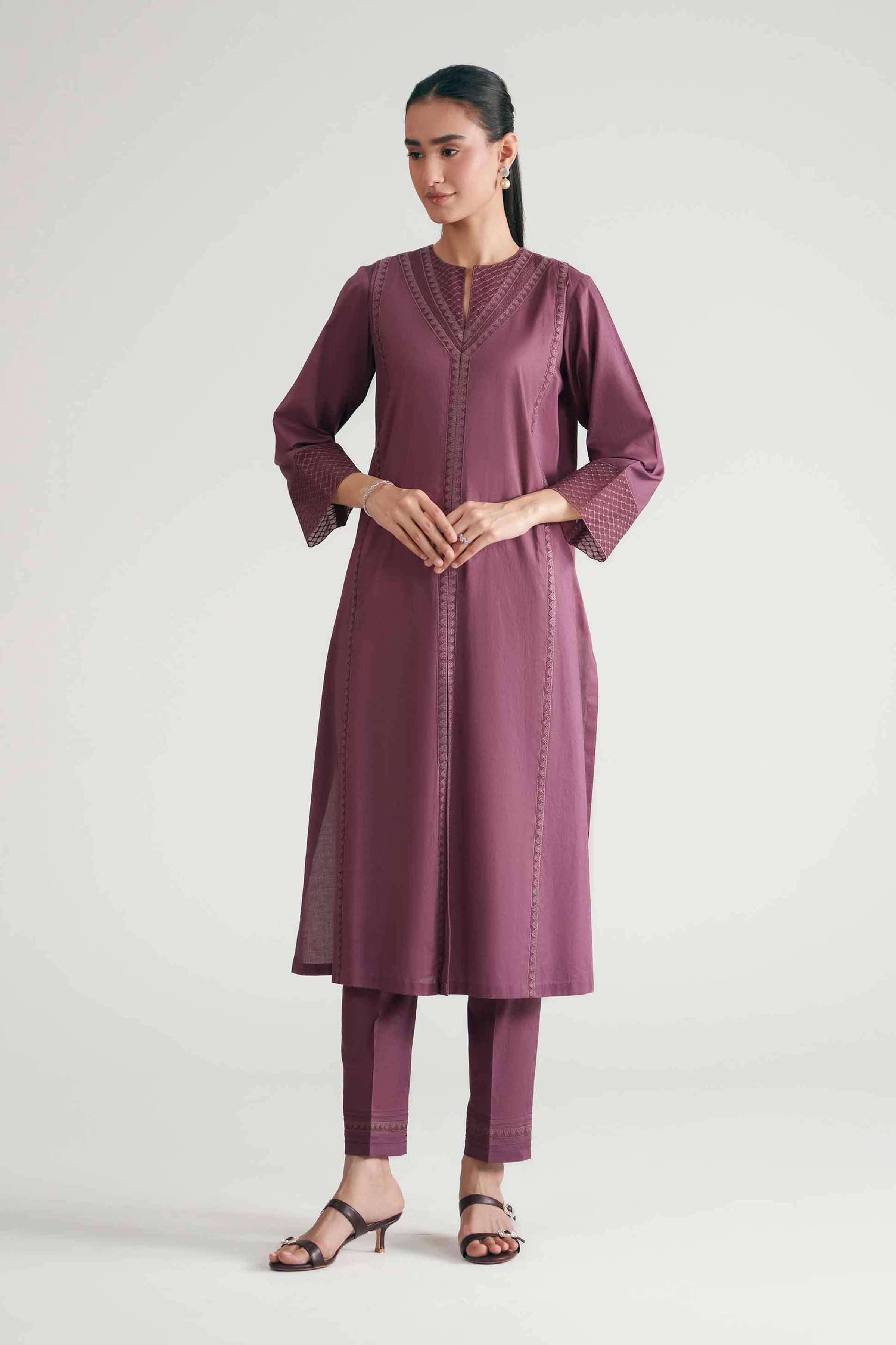 2 Piece - Embroidered Suit - KFE26-170 - Image 5