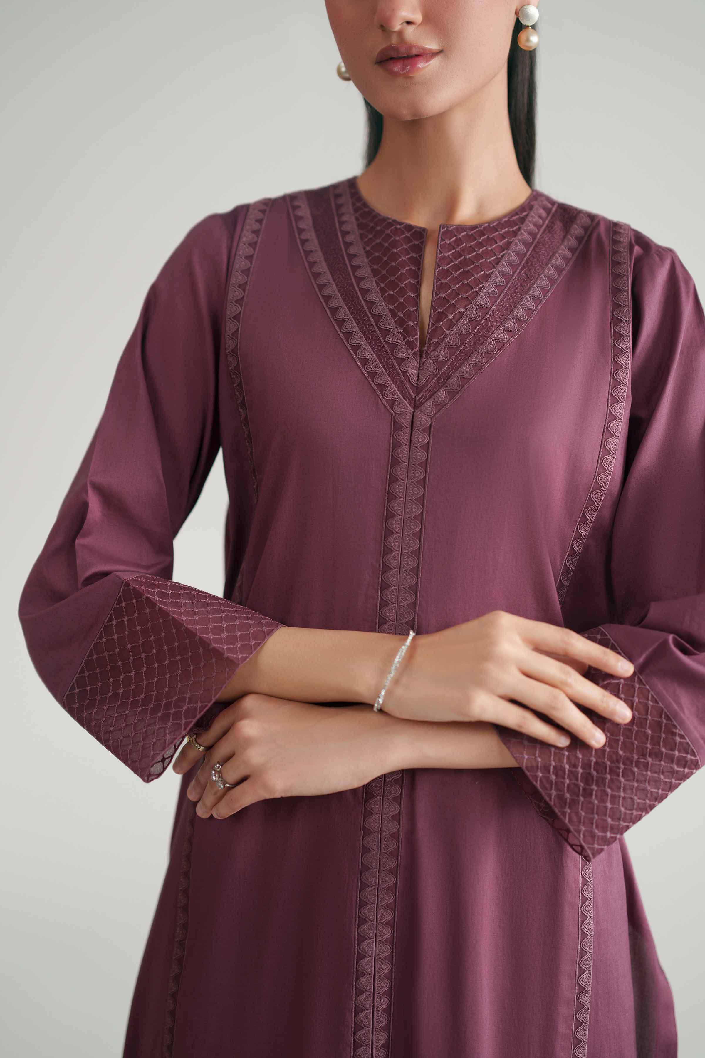 2 Piece - Embroidered Suit - KFE26-170 - Image 7