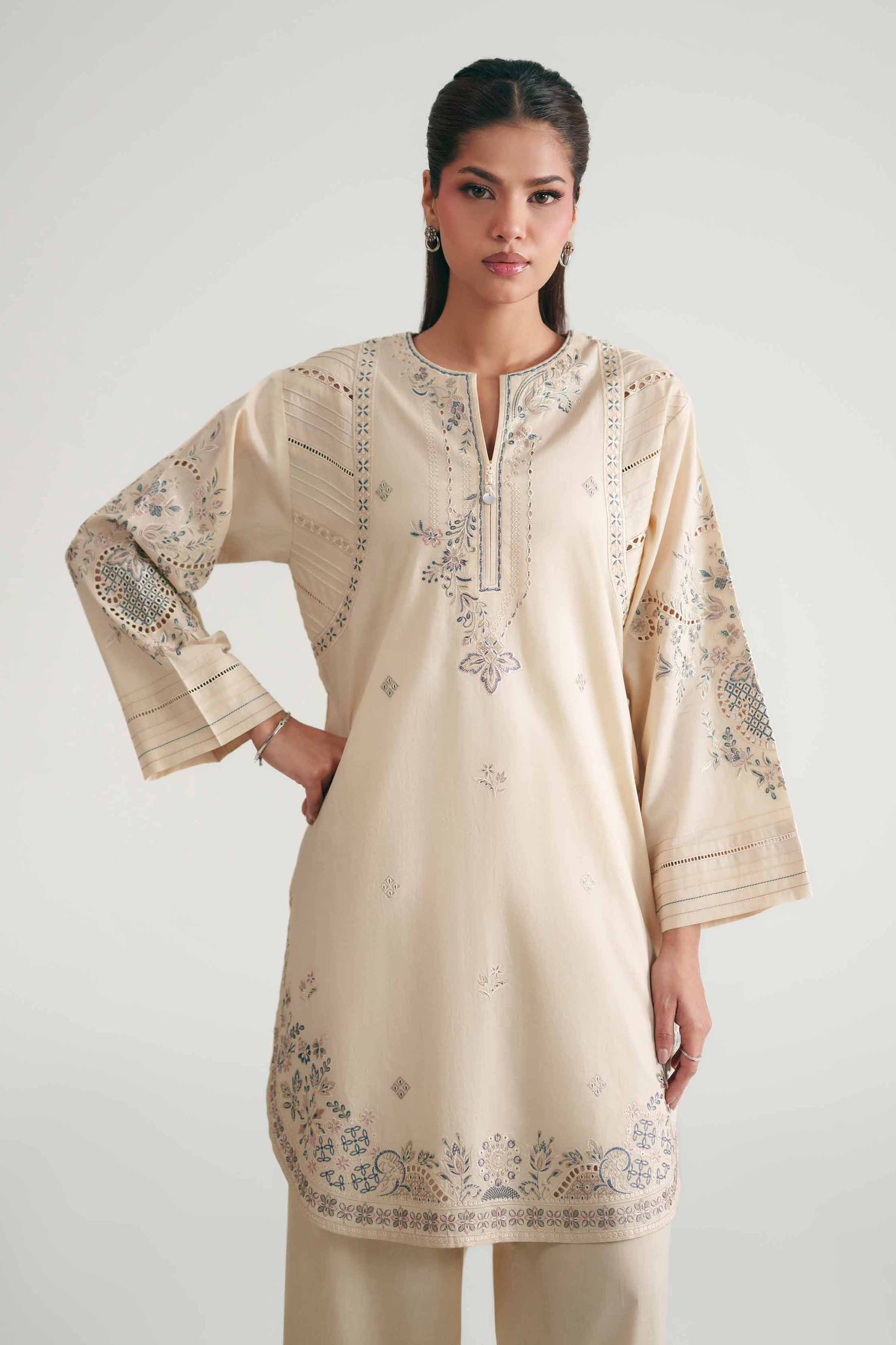 2 Piece - Embroidered Suit - KFE26-216 - Image 2
