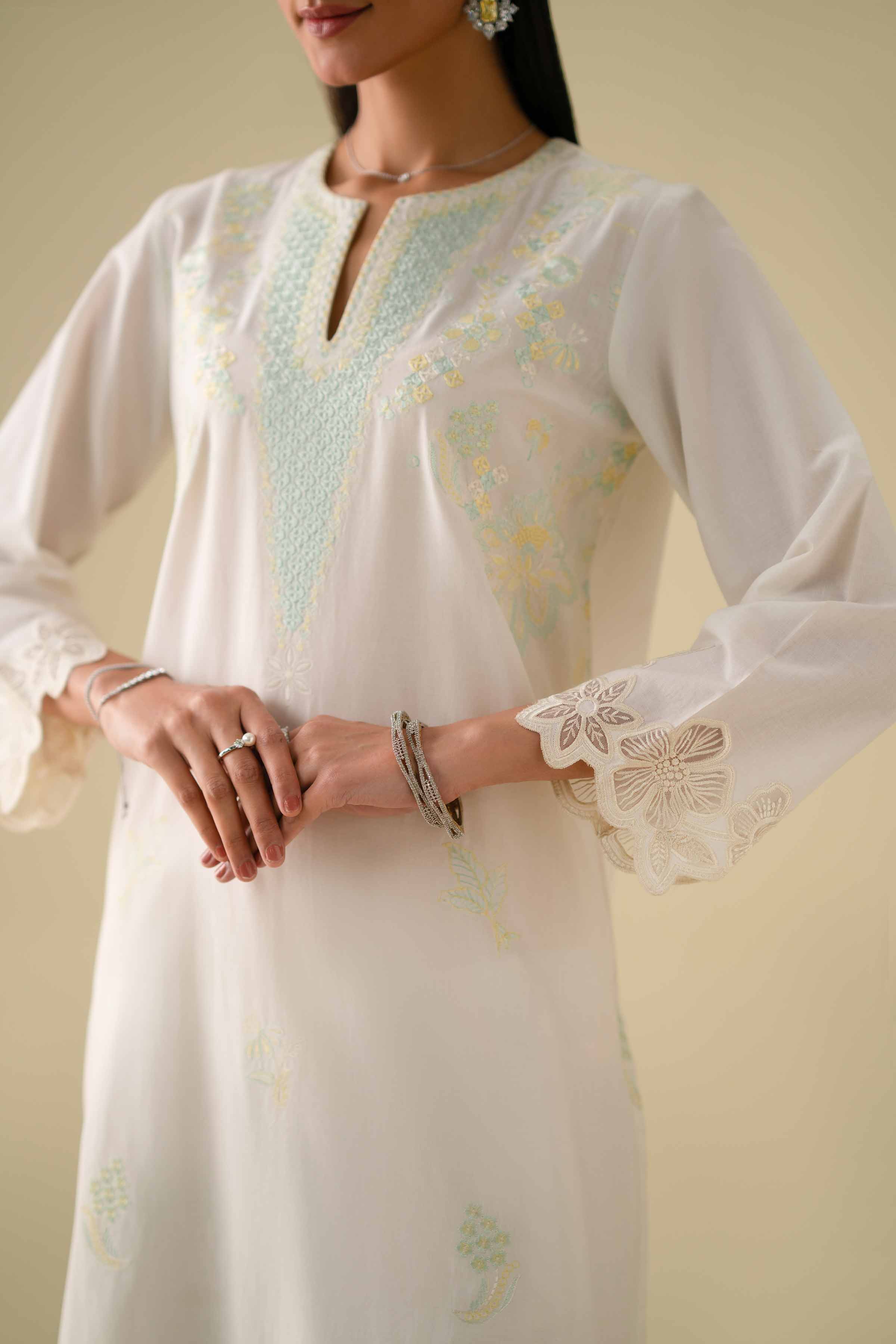 2 Piece - Embroidered Suit - KFE26-56 - Image 6