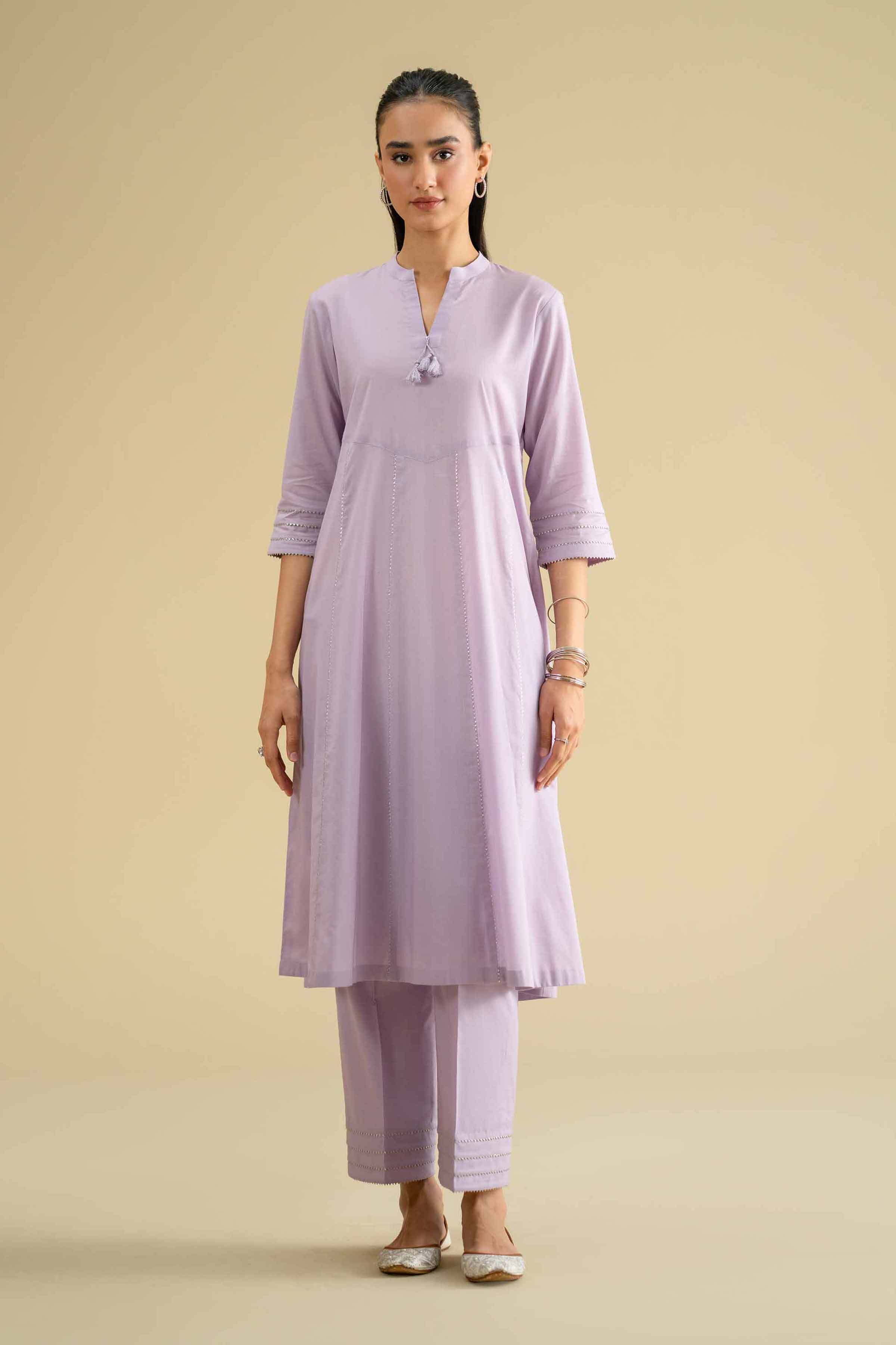 2 Piece - Embroidered Suit - KFE26-58 - Image 3