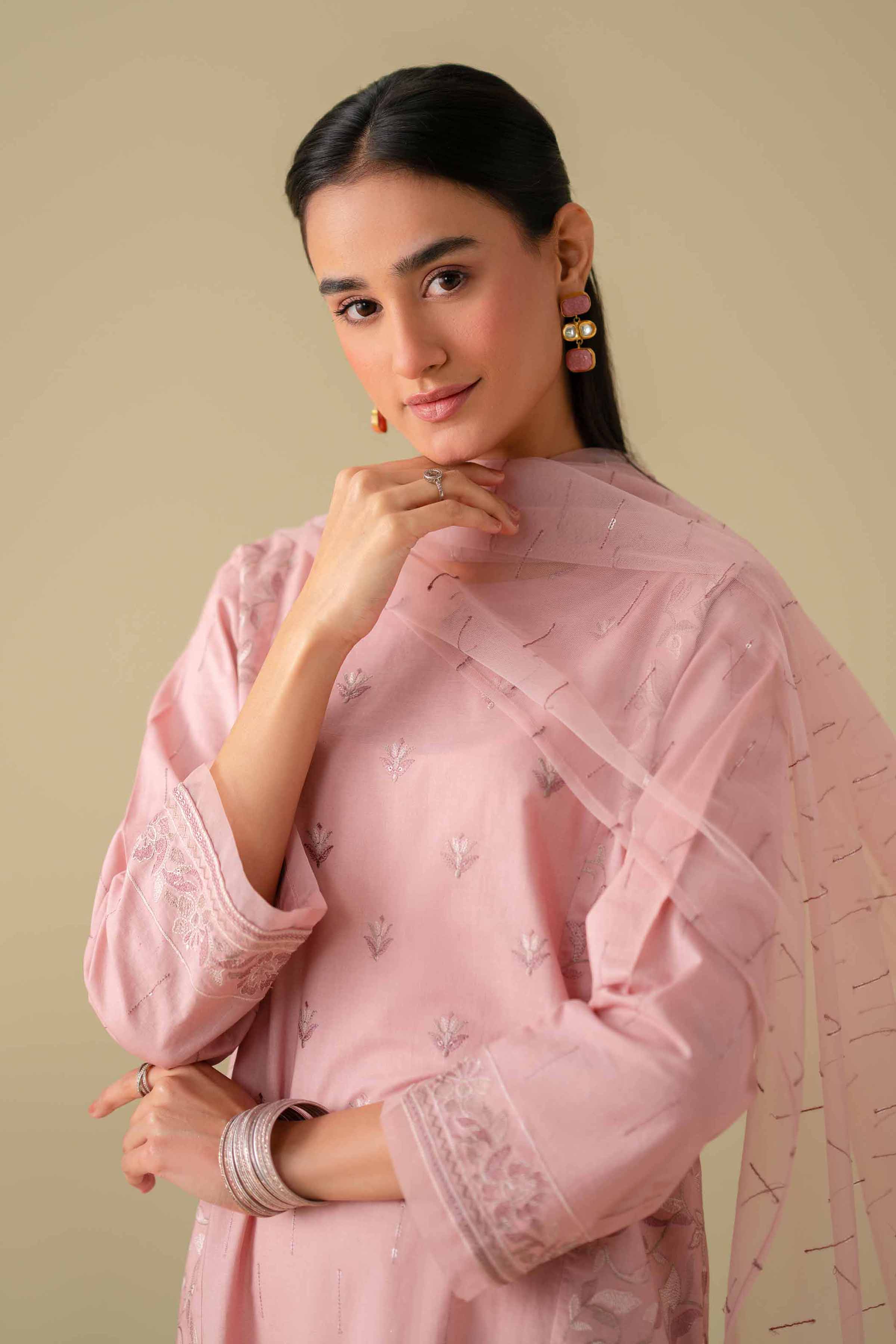 3 Piece - Embroidered Suit - KFE26-80 - Image 2