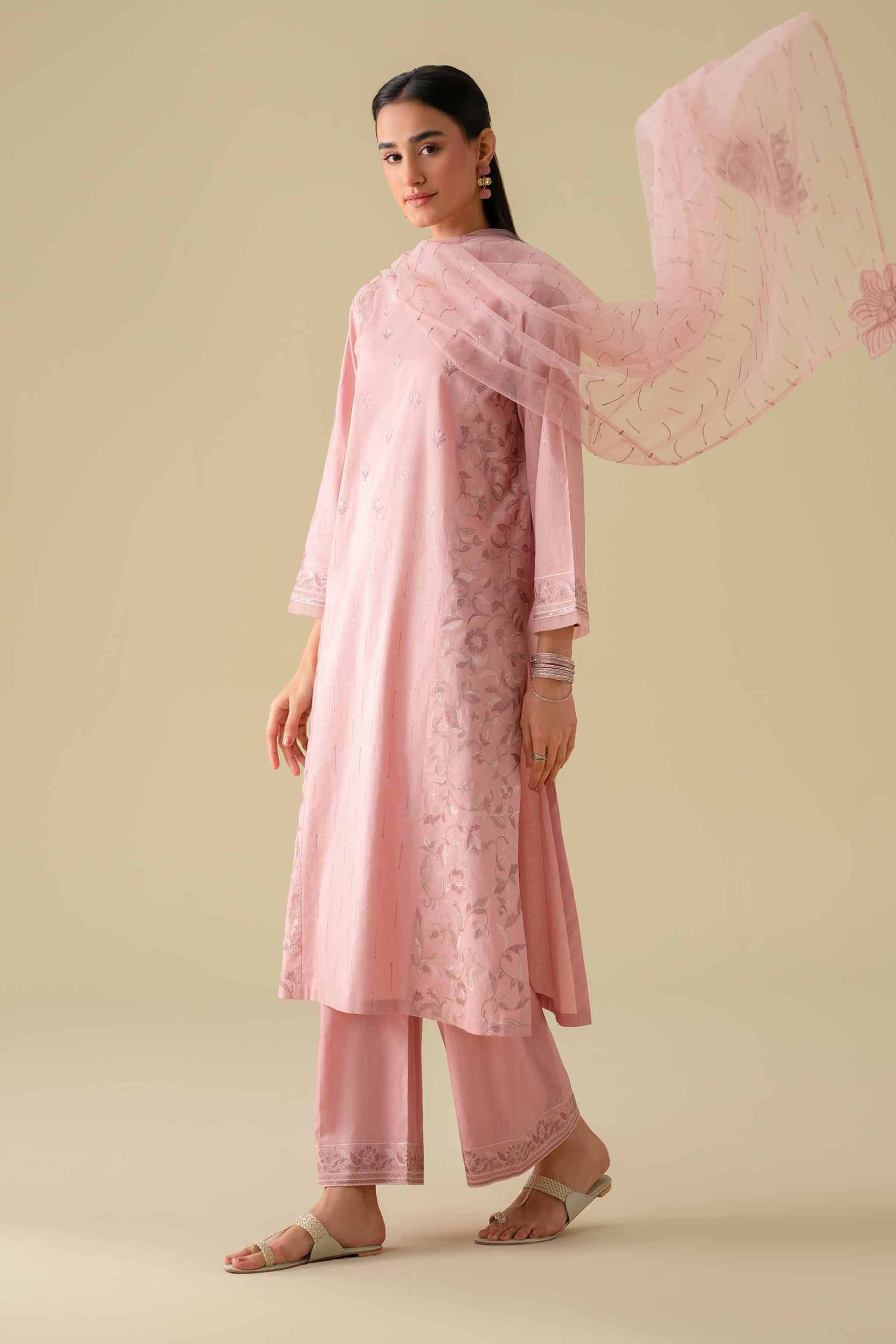 3 Piece - Embroidered Suit - KFE26-80 - Image 4
